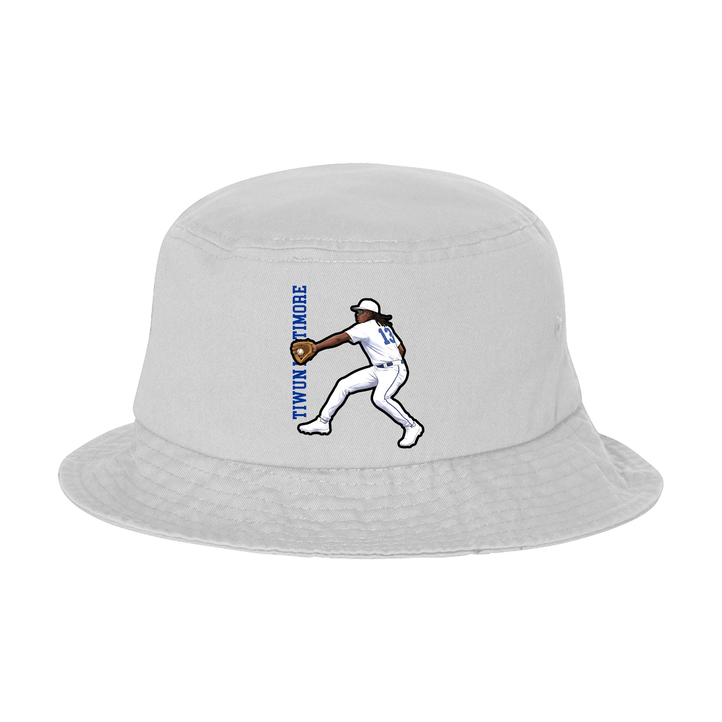 Bucket Cap — Name Vertical in White