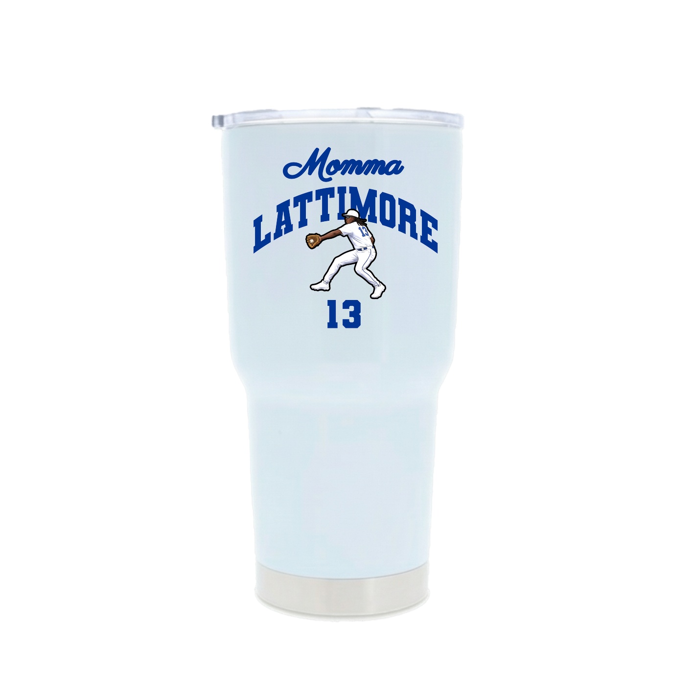 30oz Stainless Steel Tumbler — Mothers Day Arch in White