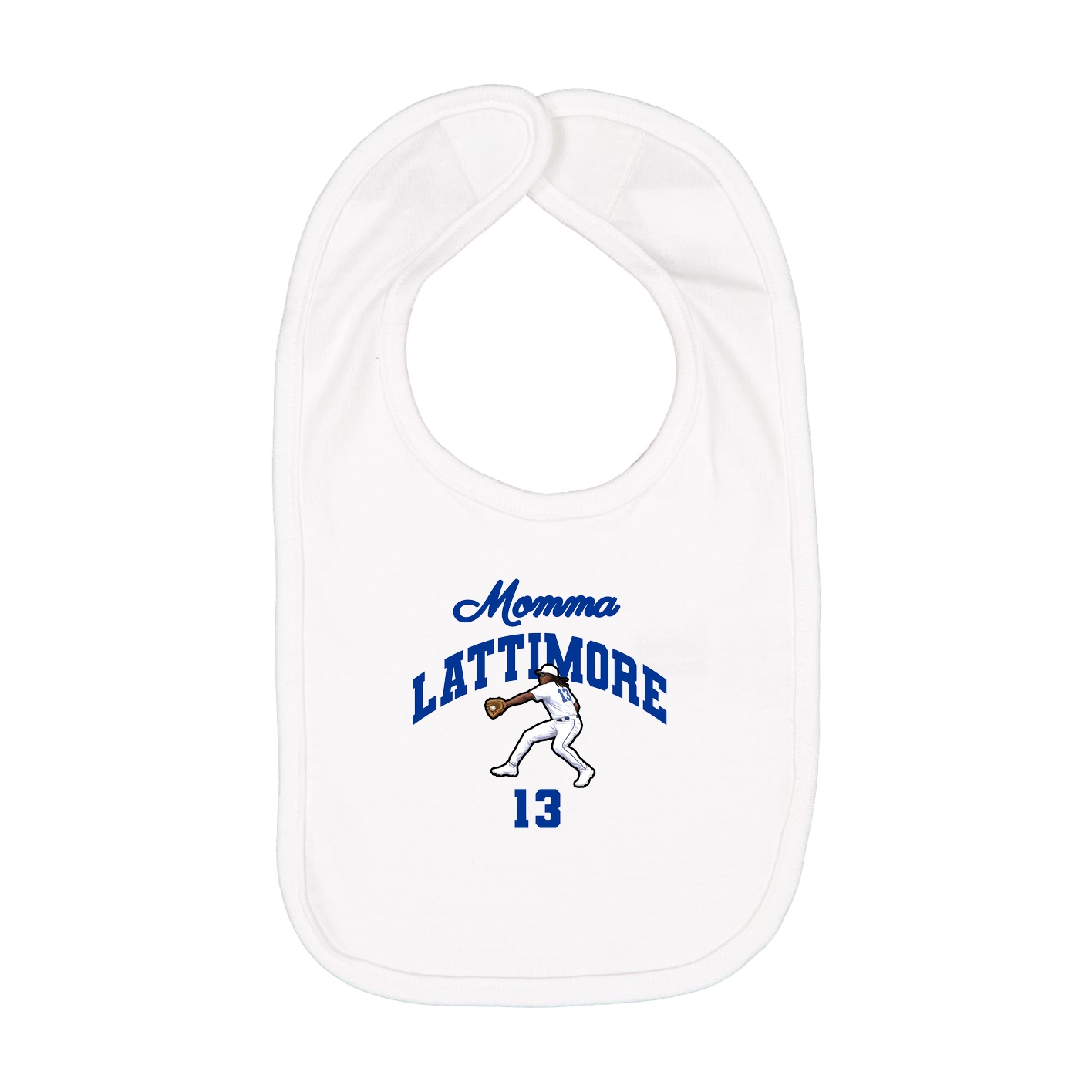 Infant Bib — Mothers Day Arch in White