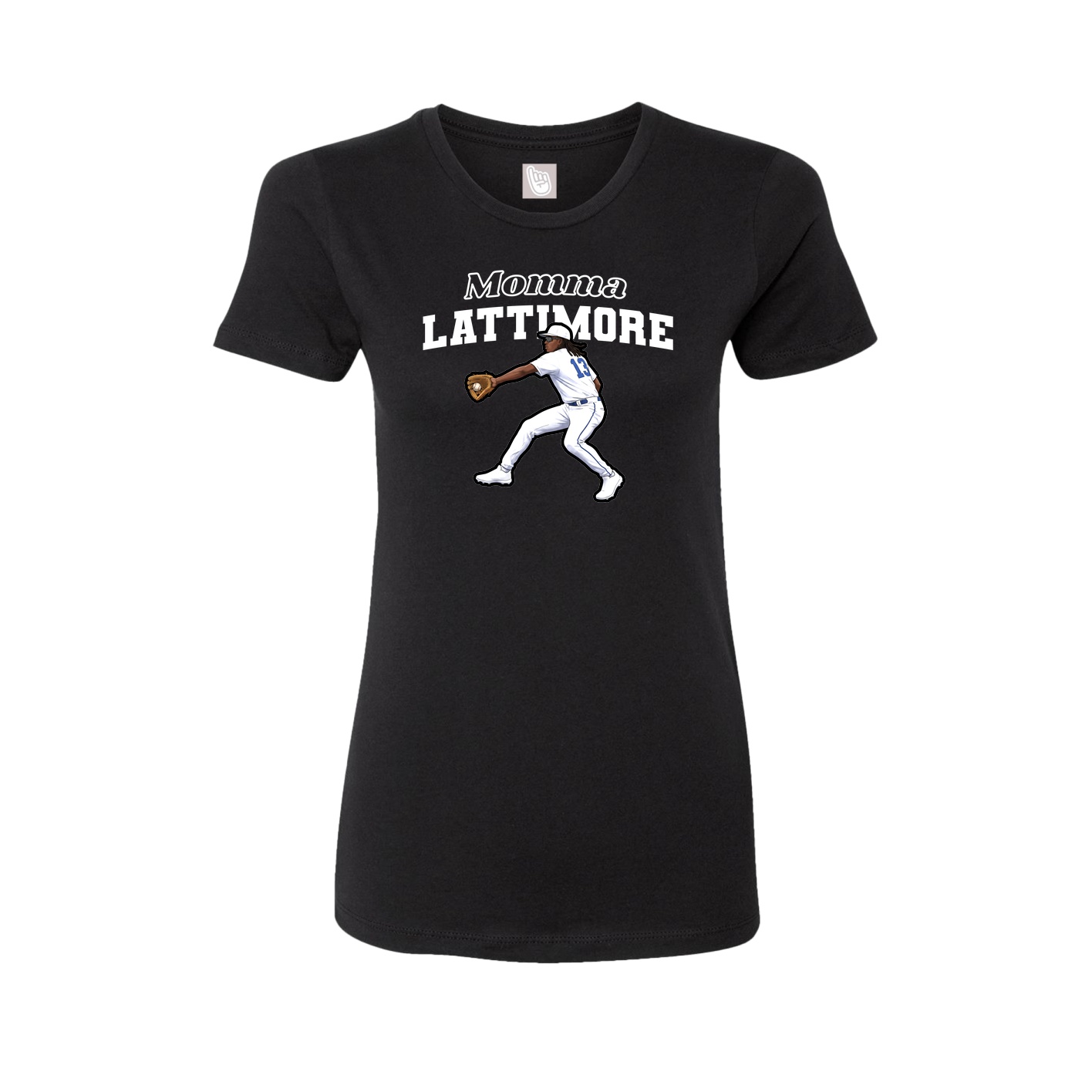 Womens Tee — Mothers Day Block in Black
