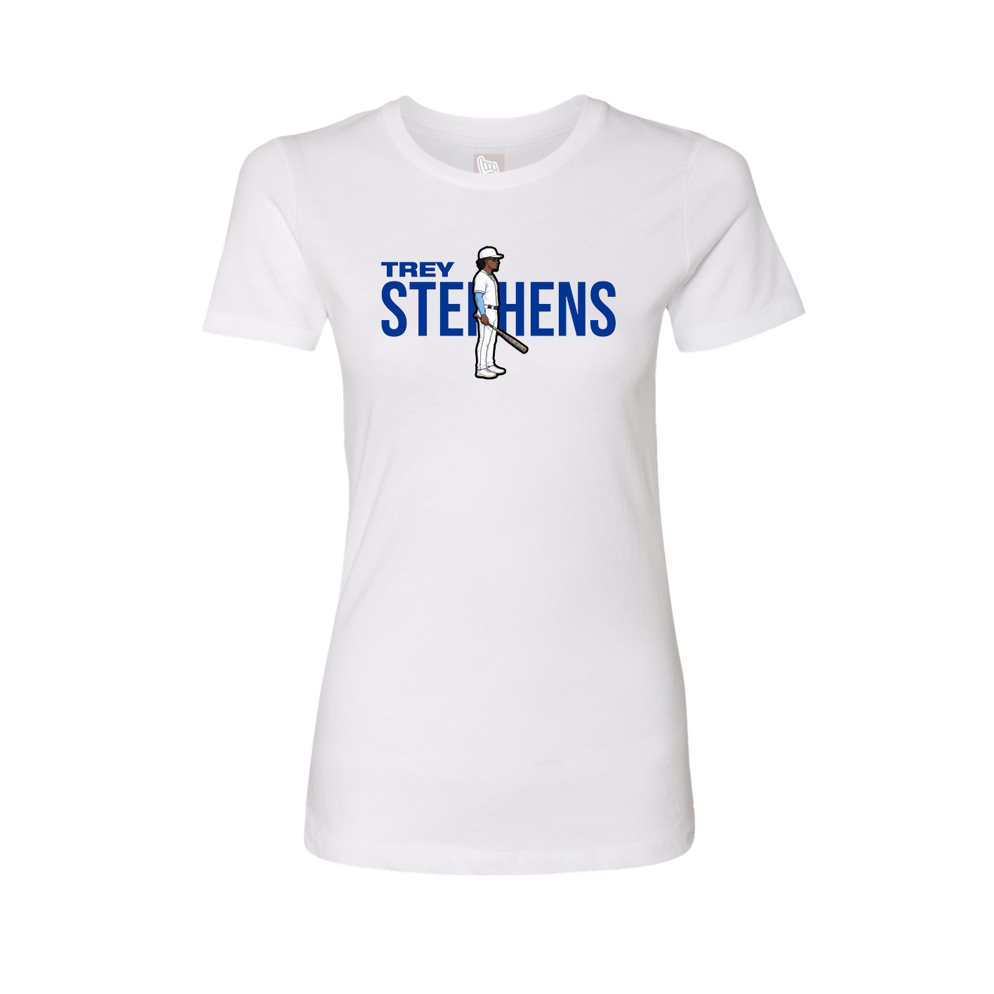 Fitted Women's Tee — Player Name in White