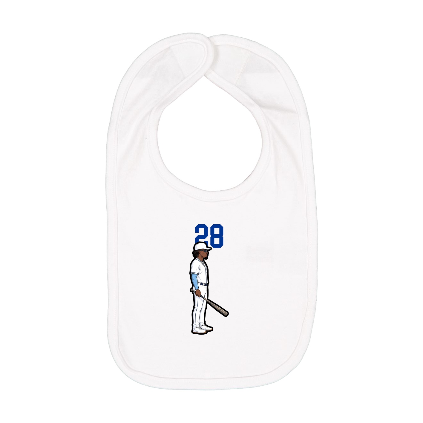 Infant Bib — Number Top in White