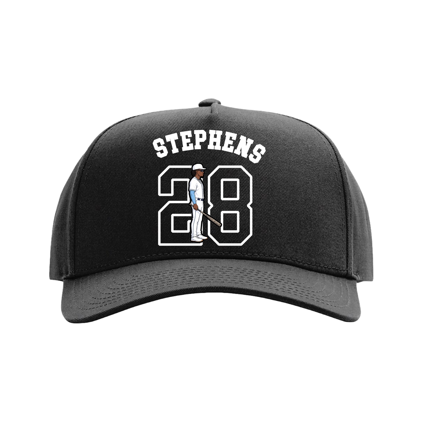 Full Fabric Five-Panel Champ Cap — Shirsey Arch in Black