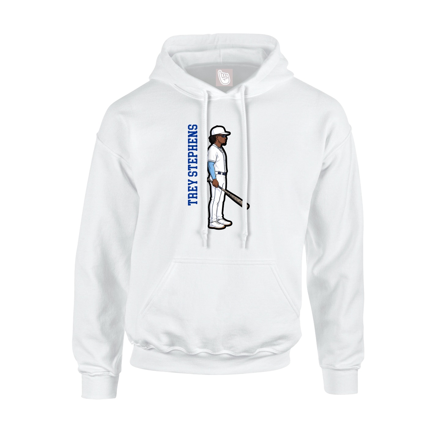 Hoodie — Name Vertical in White
