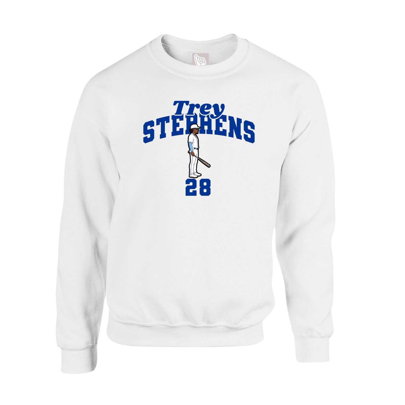 Fleece Crew — Signature Arch in White