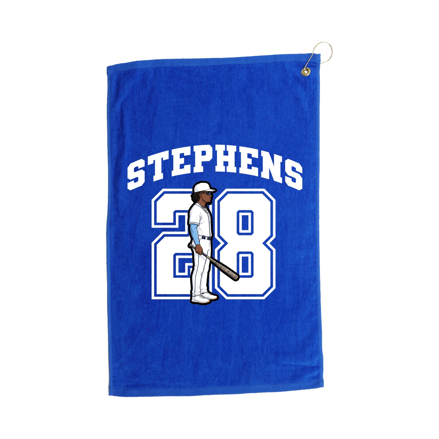 Golf Towel — Number in Royal