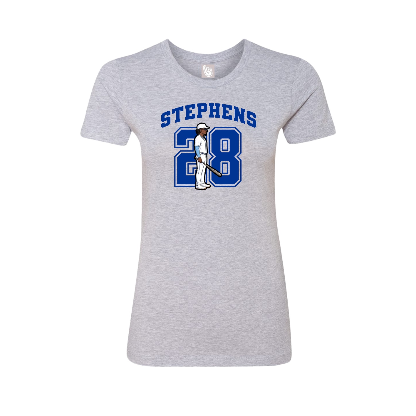 Fitted Women's Tee — Number in Grey