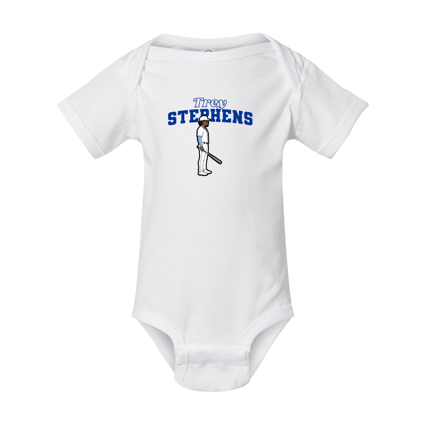 Baby Onesie — Name Arch in White