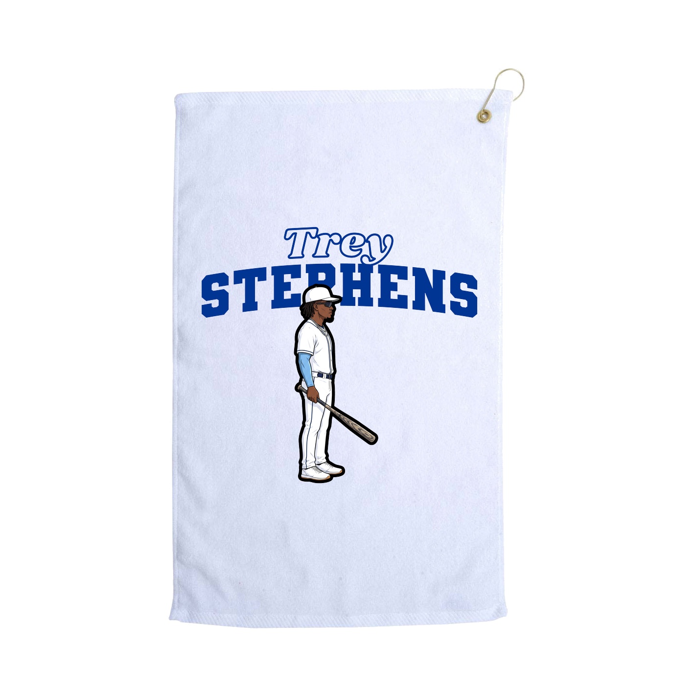 Golf Towel — Name Arch in White