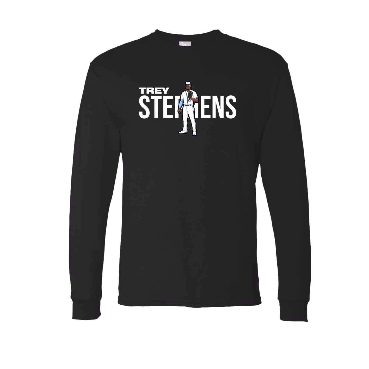 Long Sleeve Tee — Player Name in Black