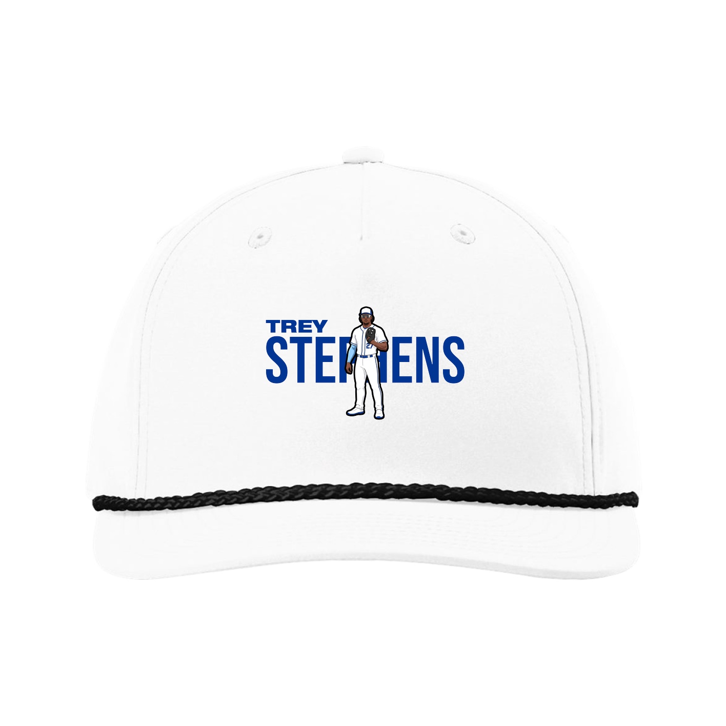 Five-Panel Classic Rope Cap — Player Name in White