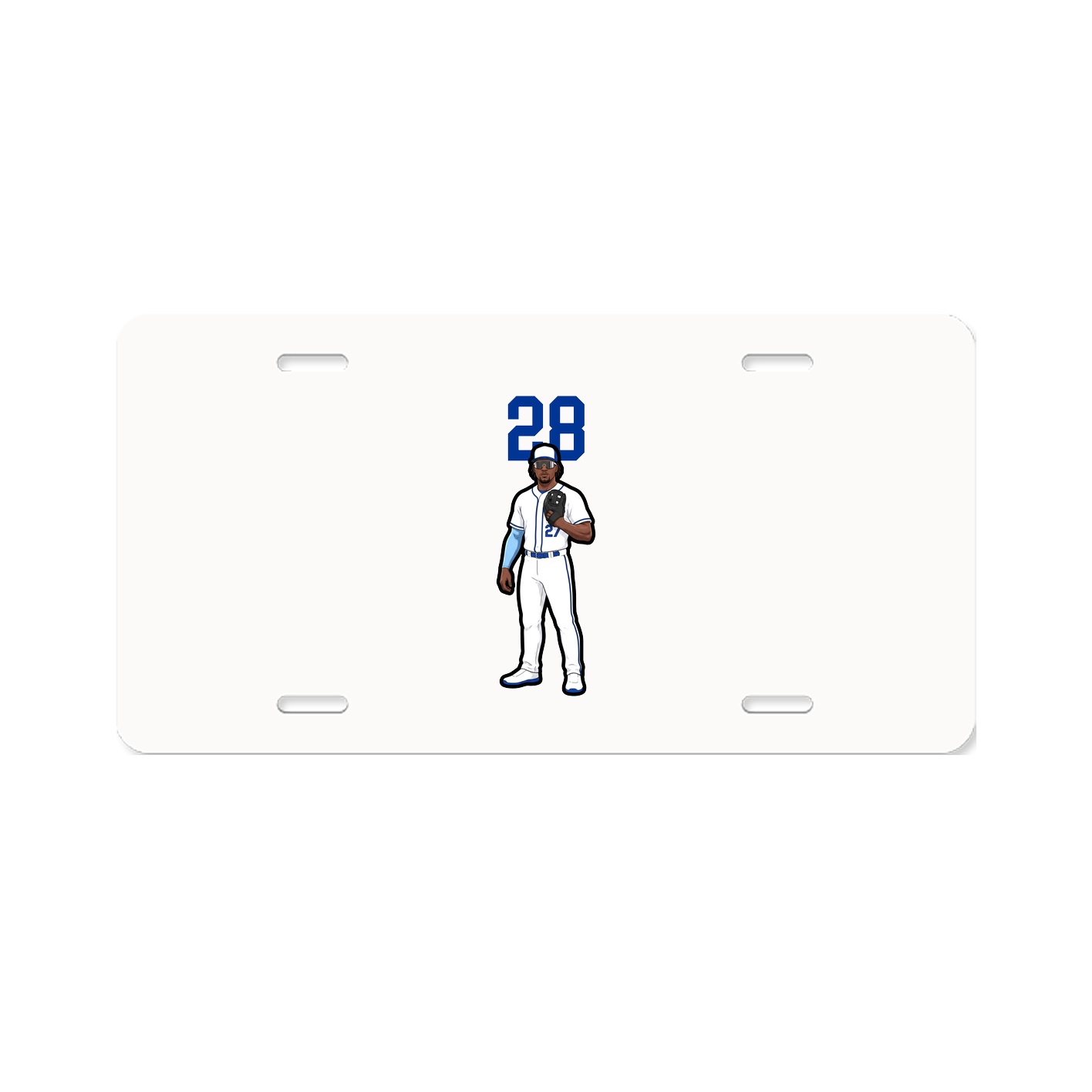 License Plate — Number Top in Classic