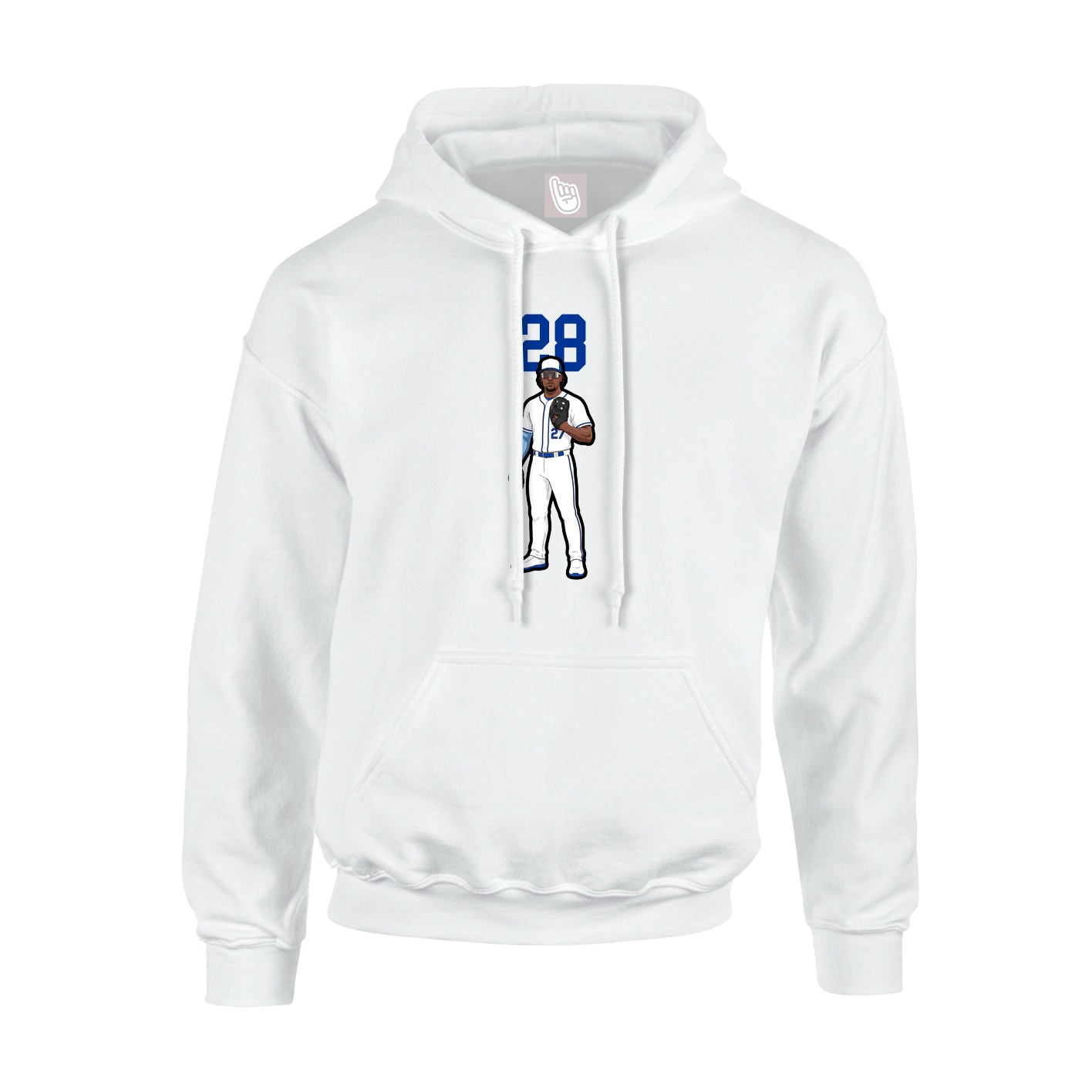 Hoodie — Number Top in White