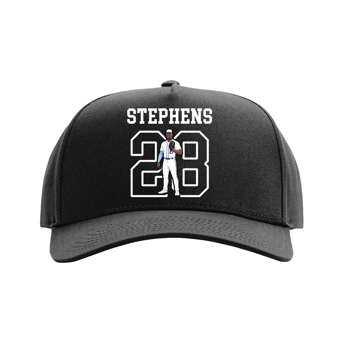 Full Fabric Five-Panel Champ Cap — Shirsey in Black