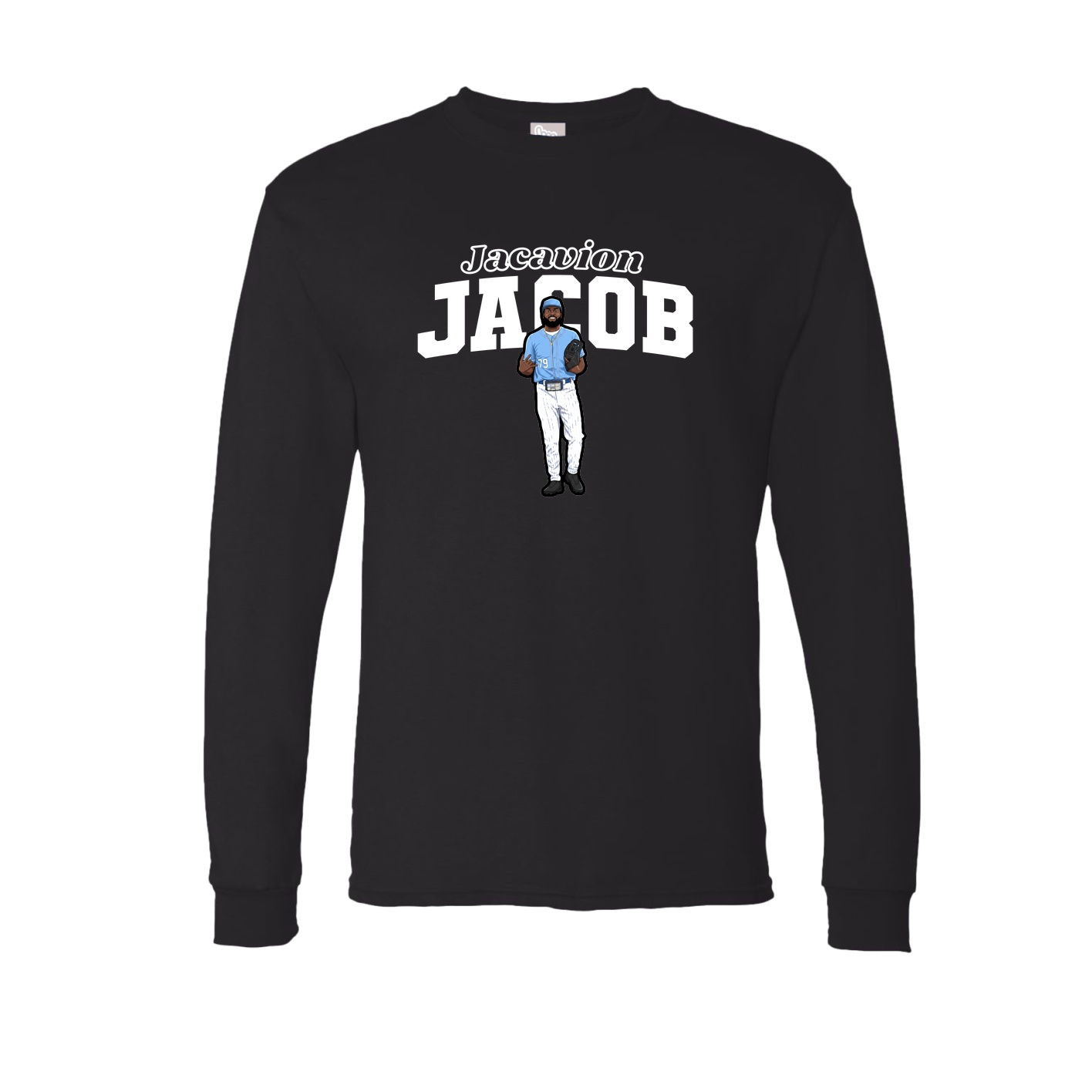 Long Sleeve Tee — Name Arch in Black