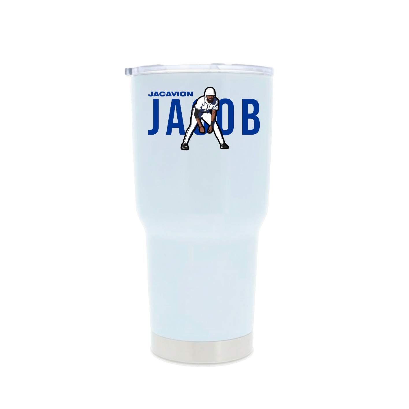 30oz Stainless Steel Tumbler — Player Name in White