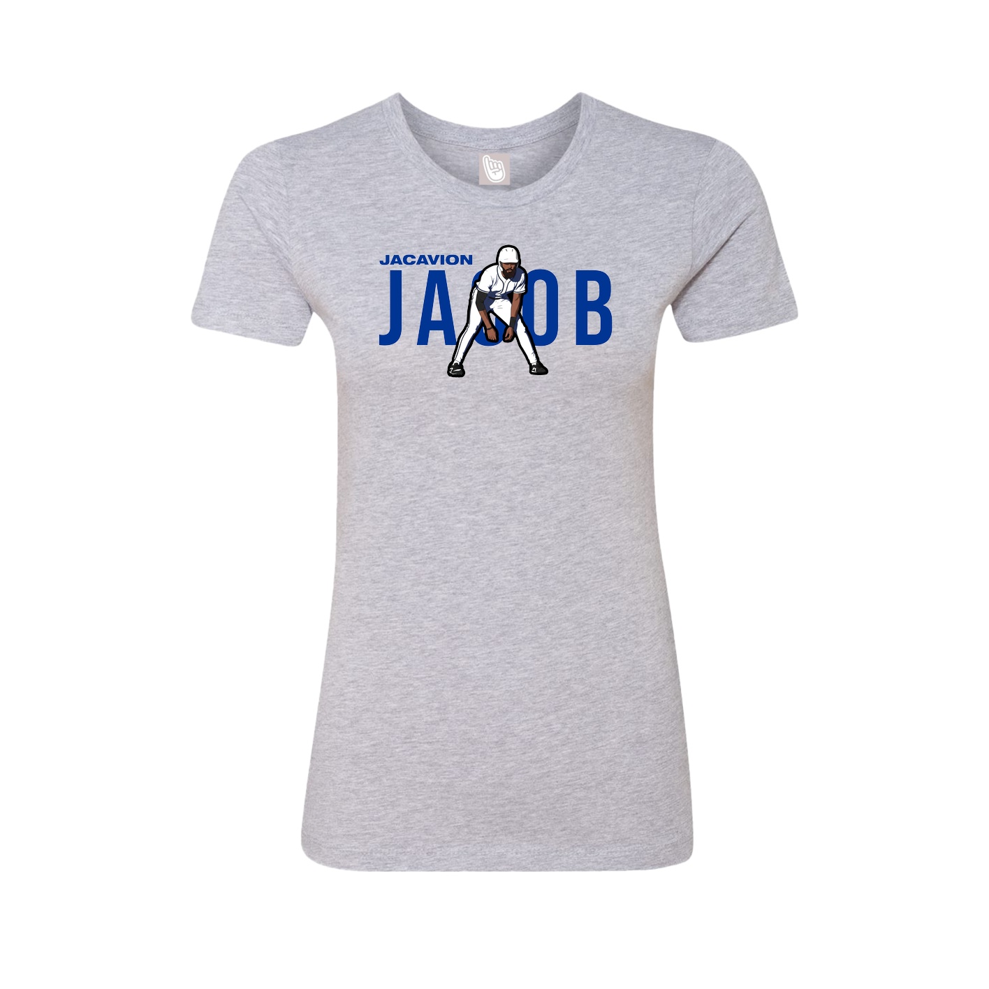 Fitted Women's Tee — Player Name in Grey