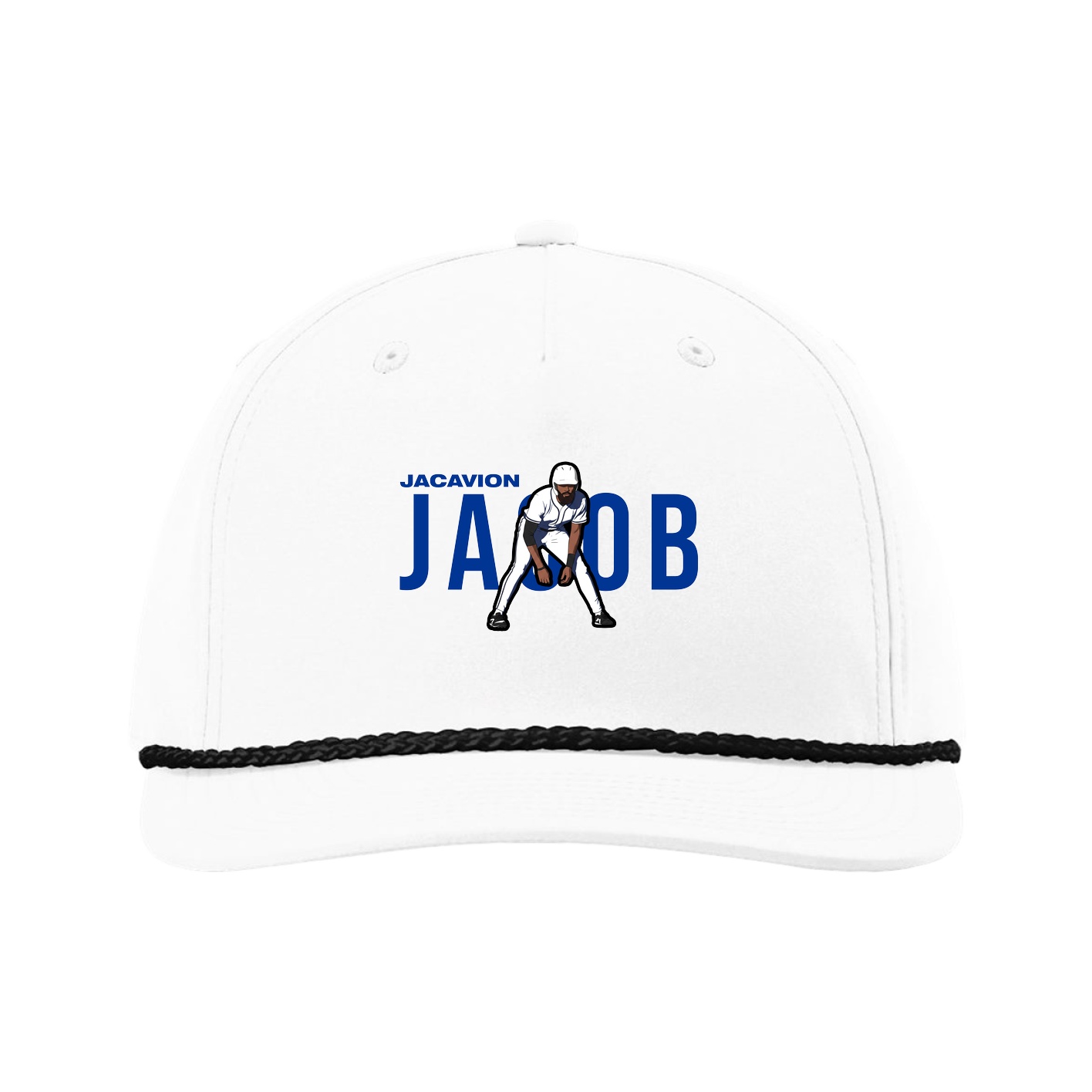 Five-Panel Classic Rope Cap — Player Name in White