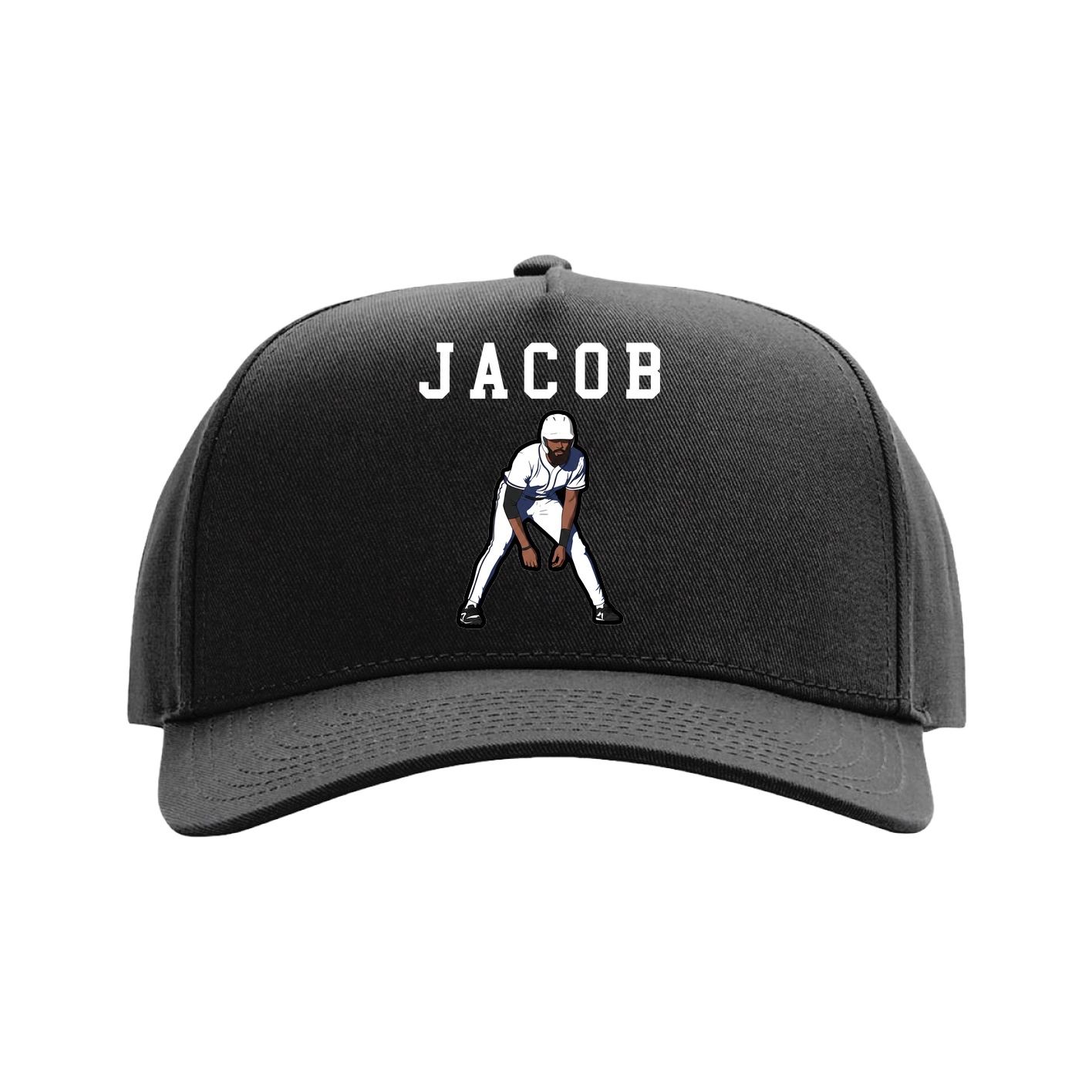 Full Fabric Five-Panel Champ Cap — Shirsey in Black