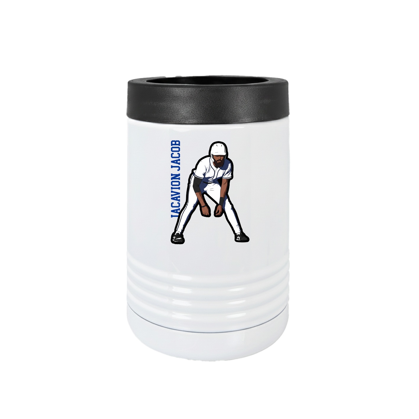 Beverage Holder — Name Vertical in White