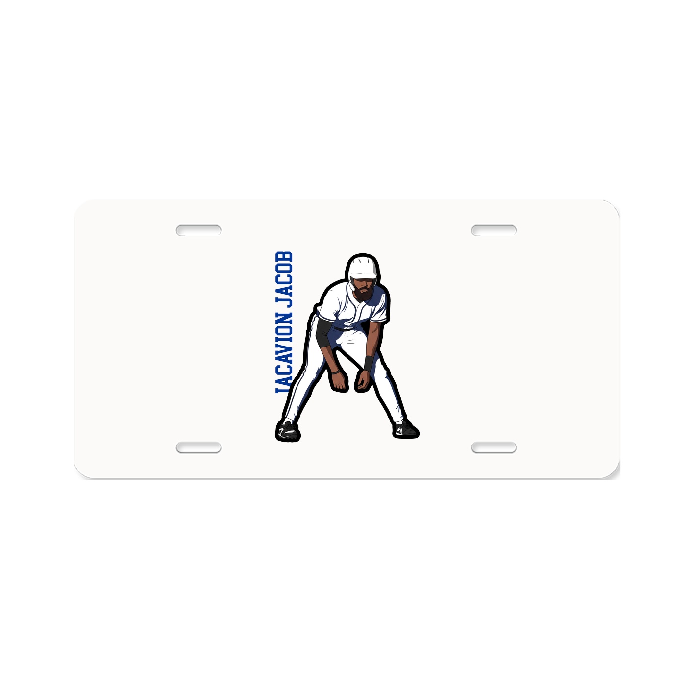 License Plate — Name Vertical in Classic