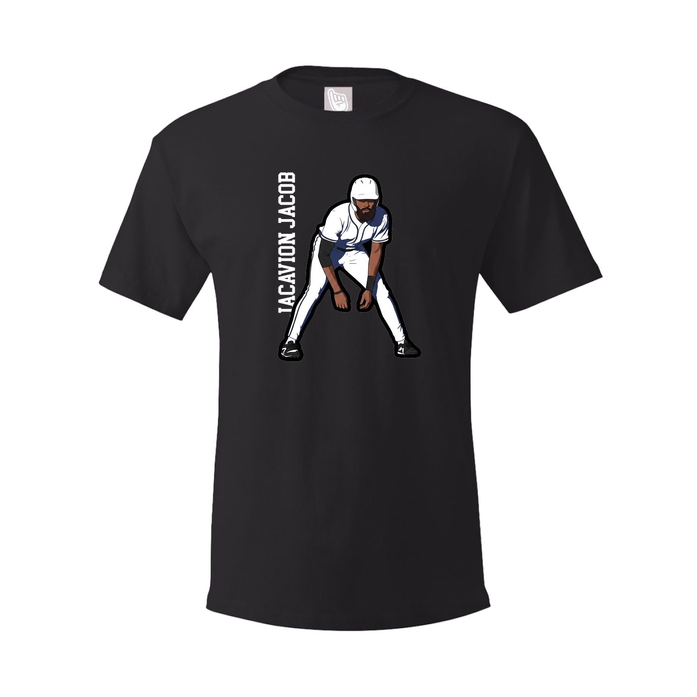 Youth Tee — Name Vertical in Black