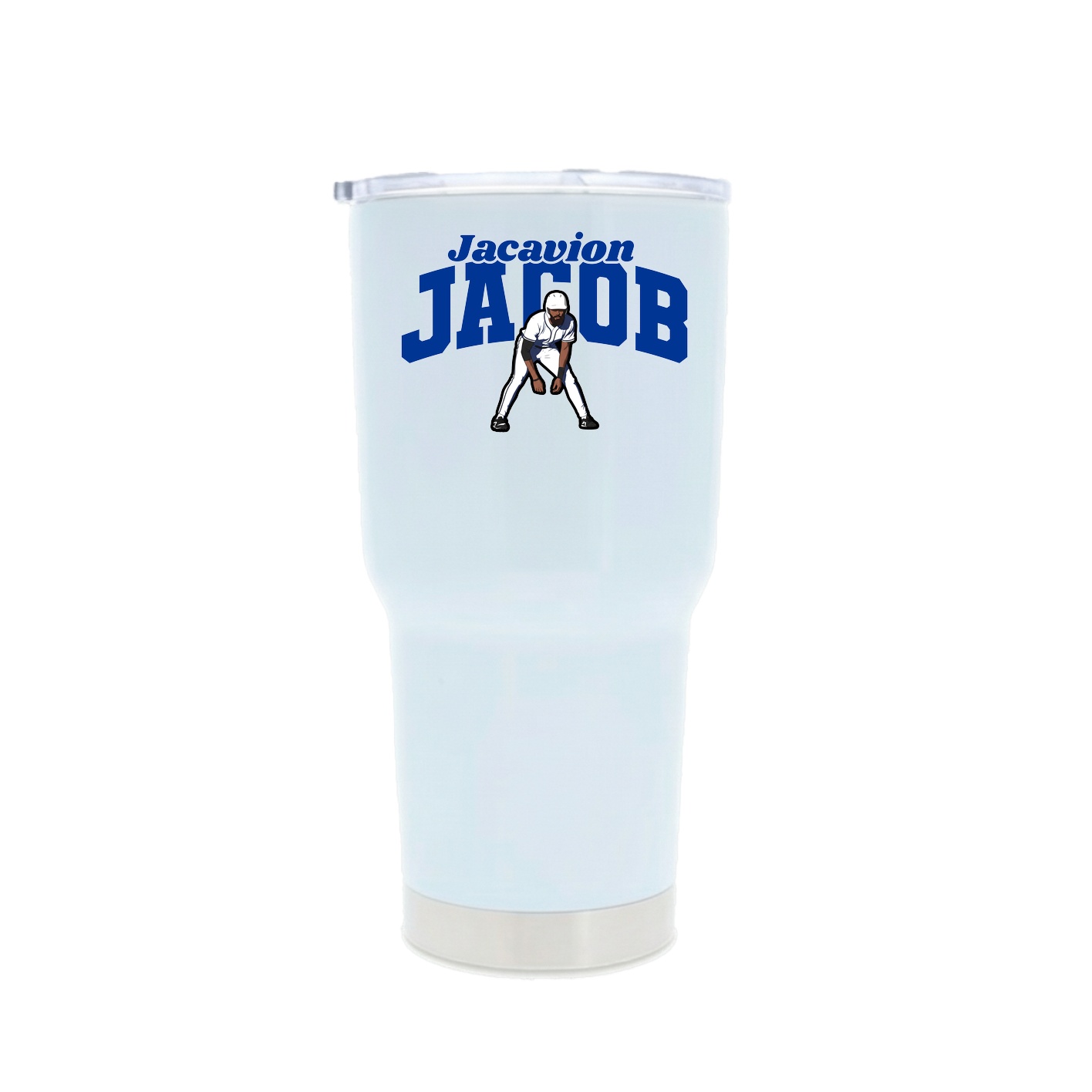 30oz Stainless Steel Tumbler — Signature Arch in White