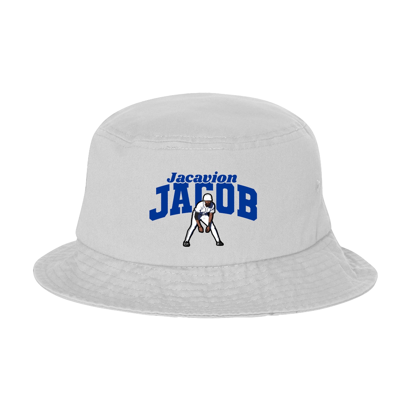 Bucket Cap — Signature Arch in White