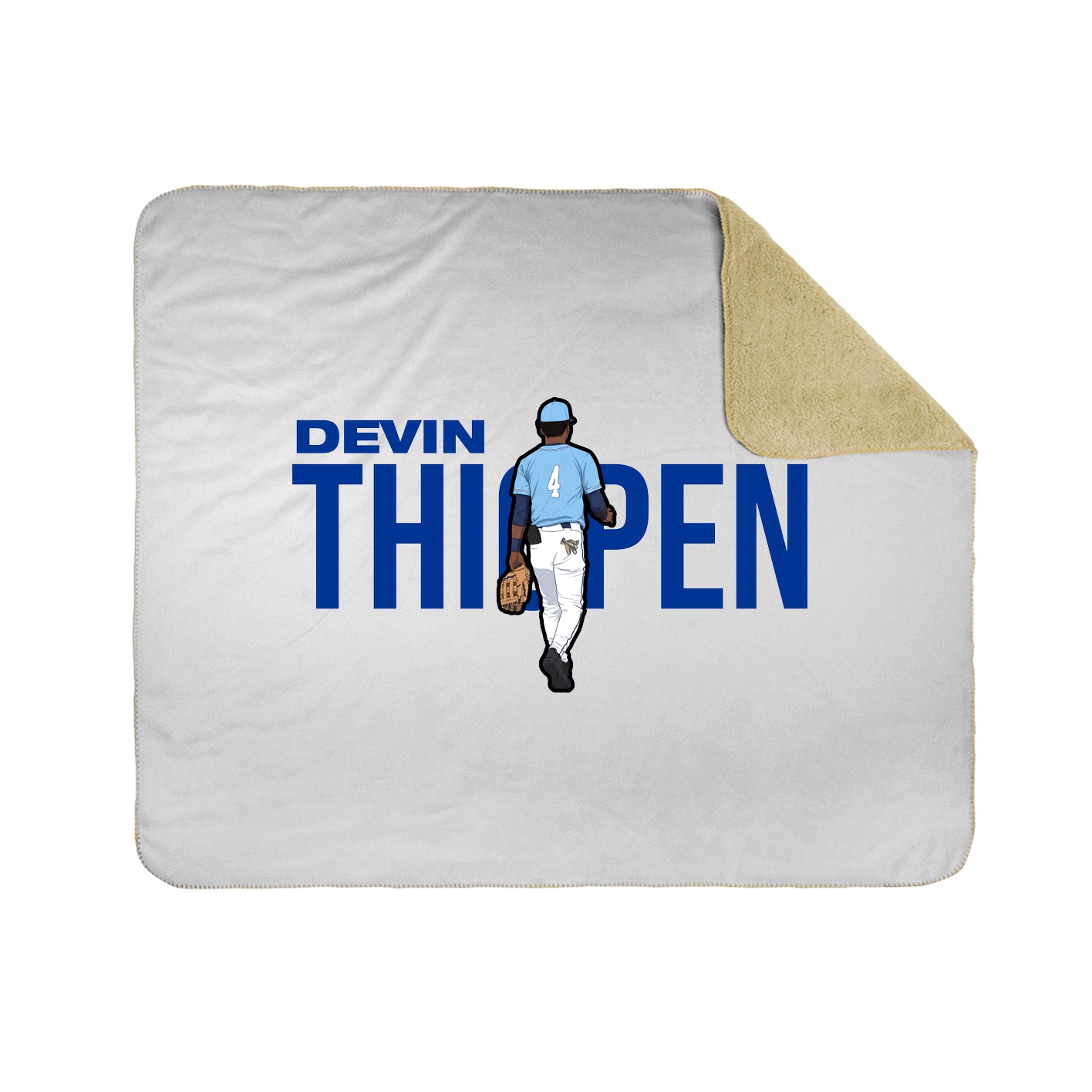 Throw Blanket — Player Name in White