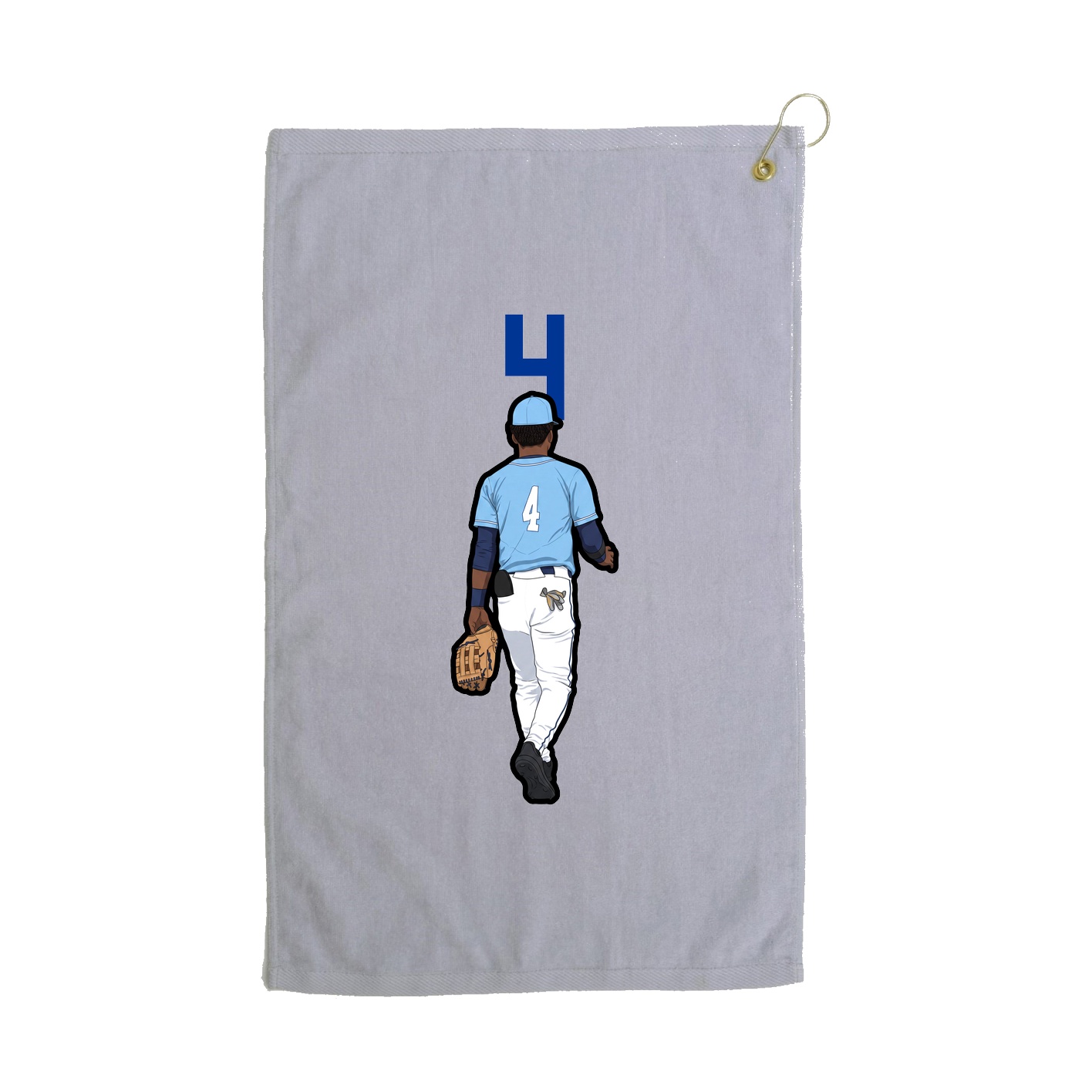 Golf Towel — Number Top in Grey