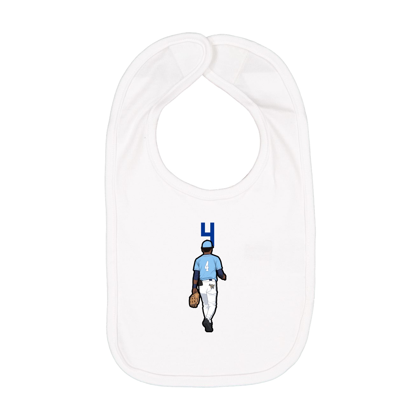 Infant Bib — Number Top in White