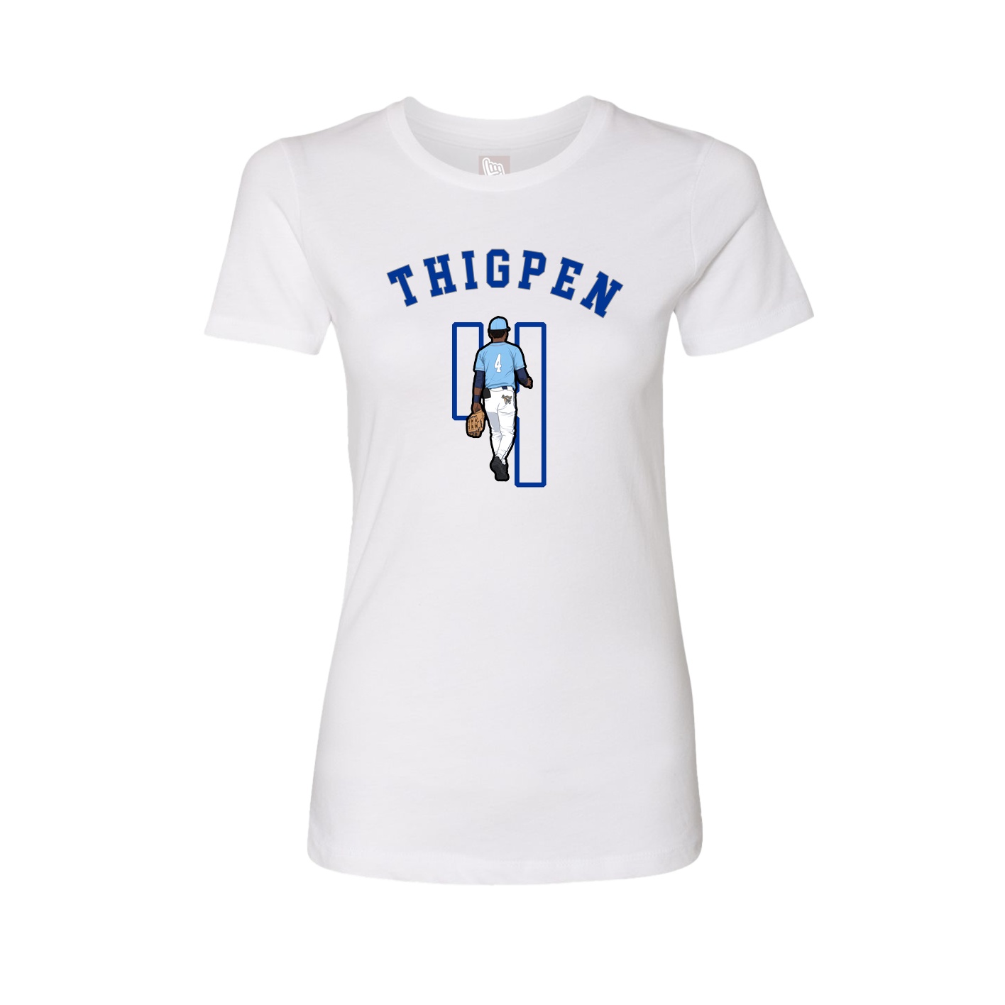 Fitted Women's Tee — Shirsey Arch in White