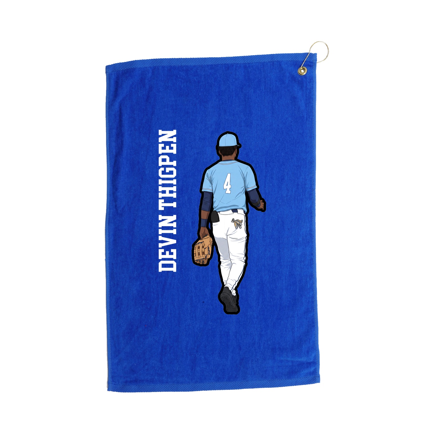 Golf Towel — Name Vertical in Royal