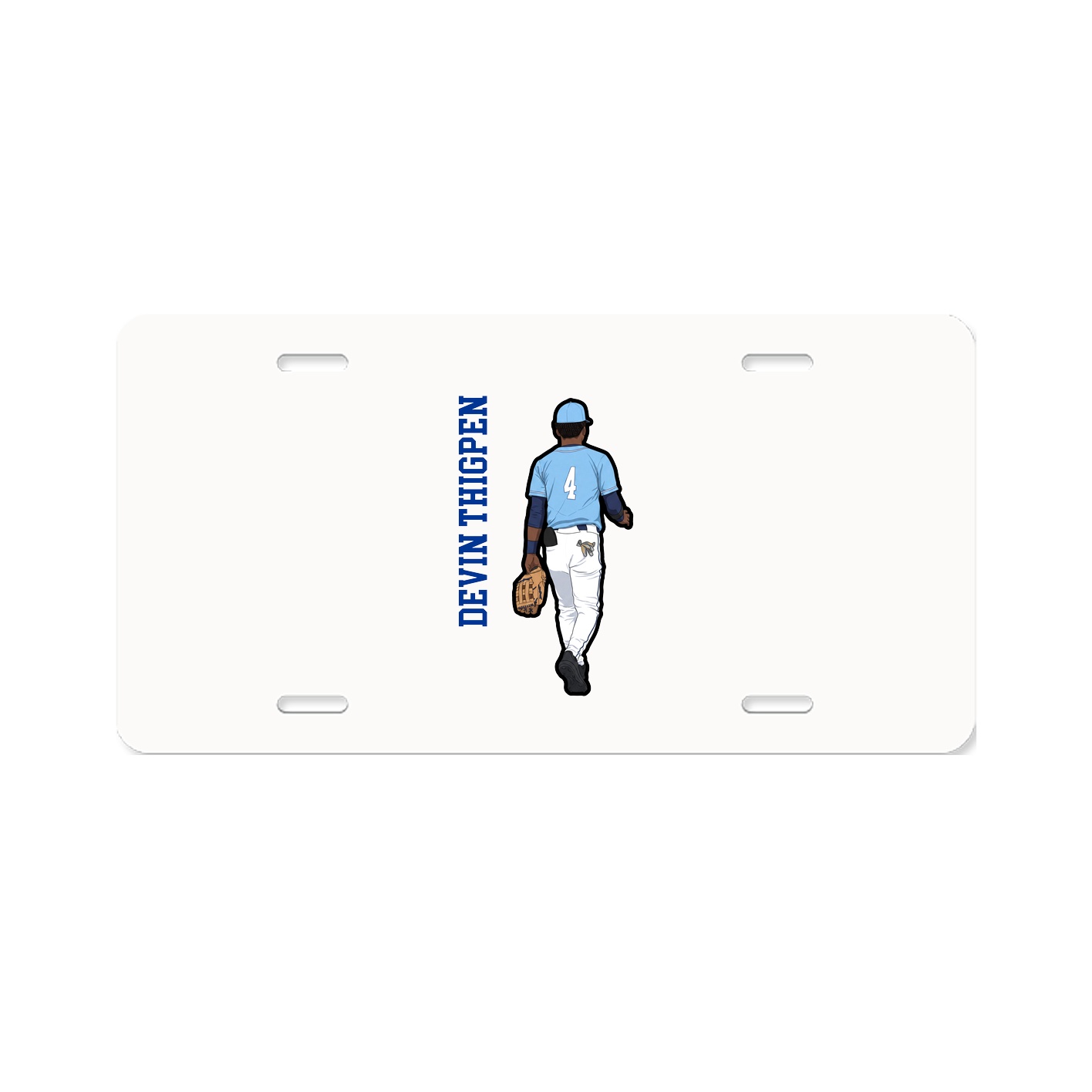 License Plate — Name Vertical in Classic