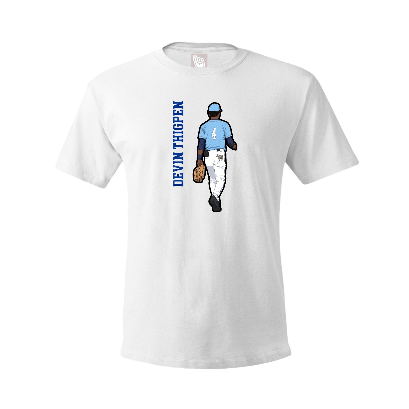 Tee — Name Vertical in White