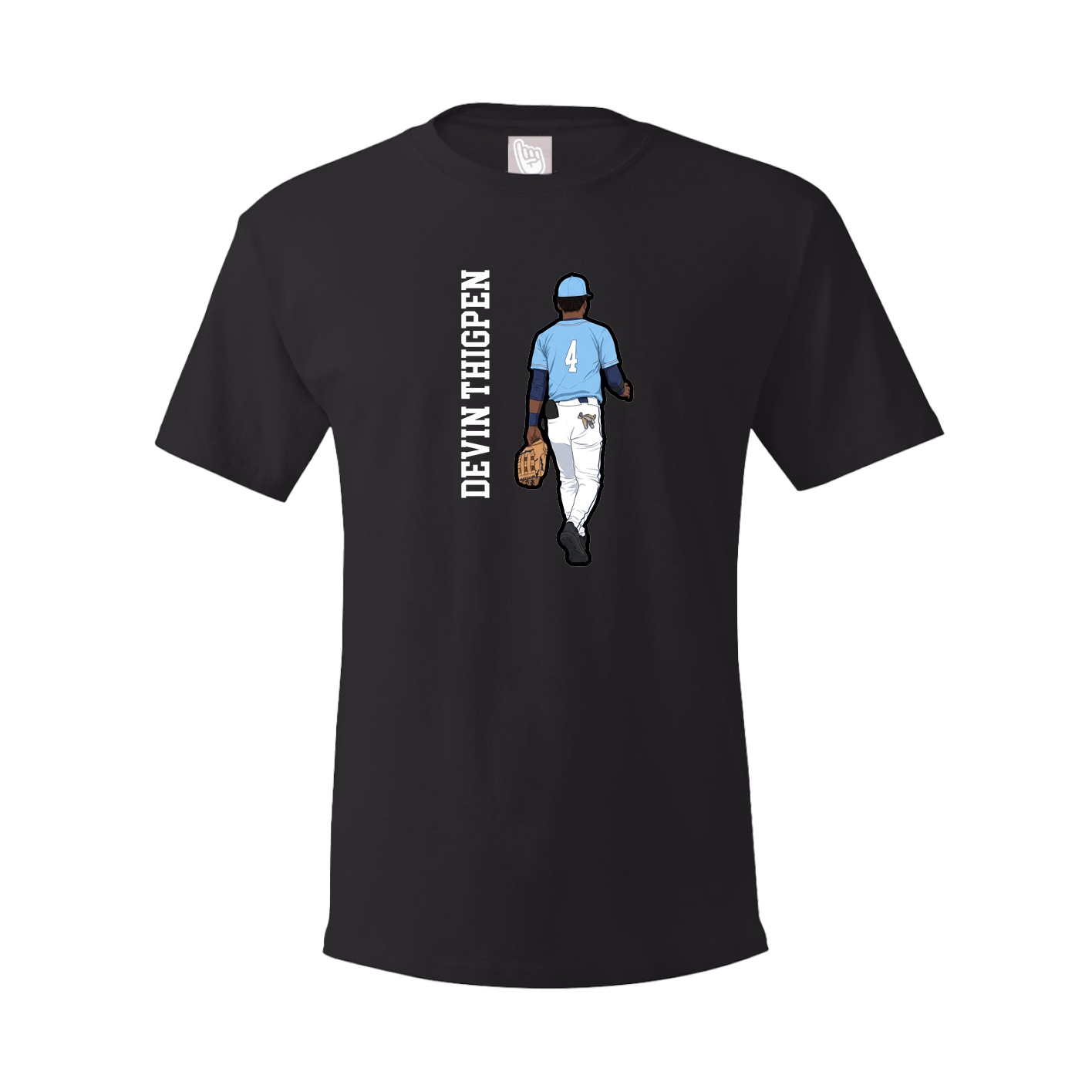 Youth Tee — Name Vertical in Black