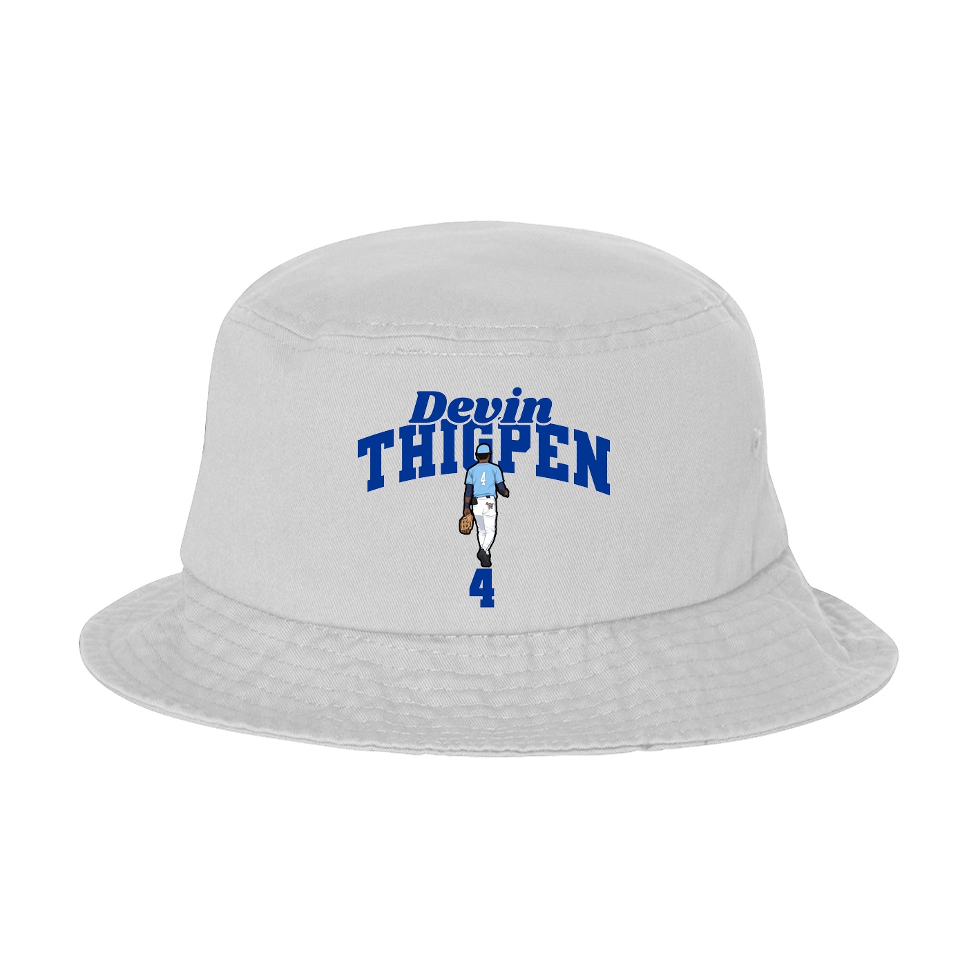 Bucket Cap — Signature Arch in White