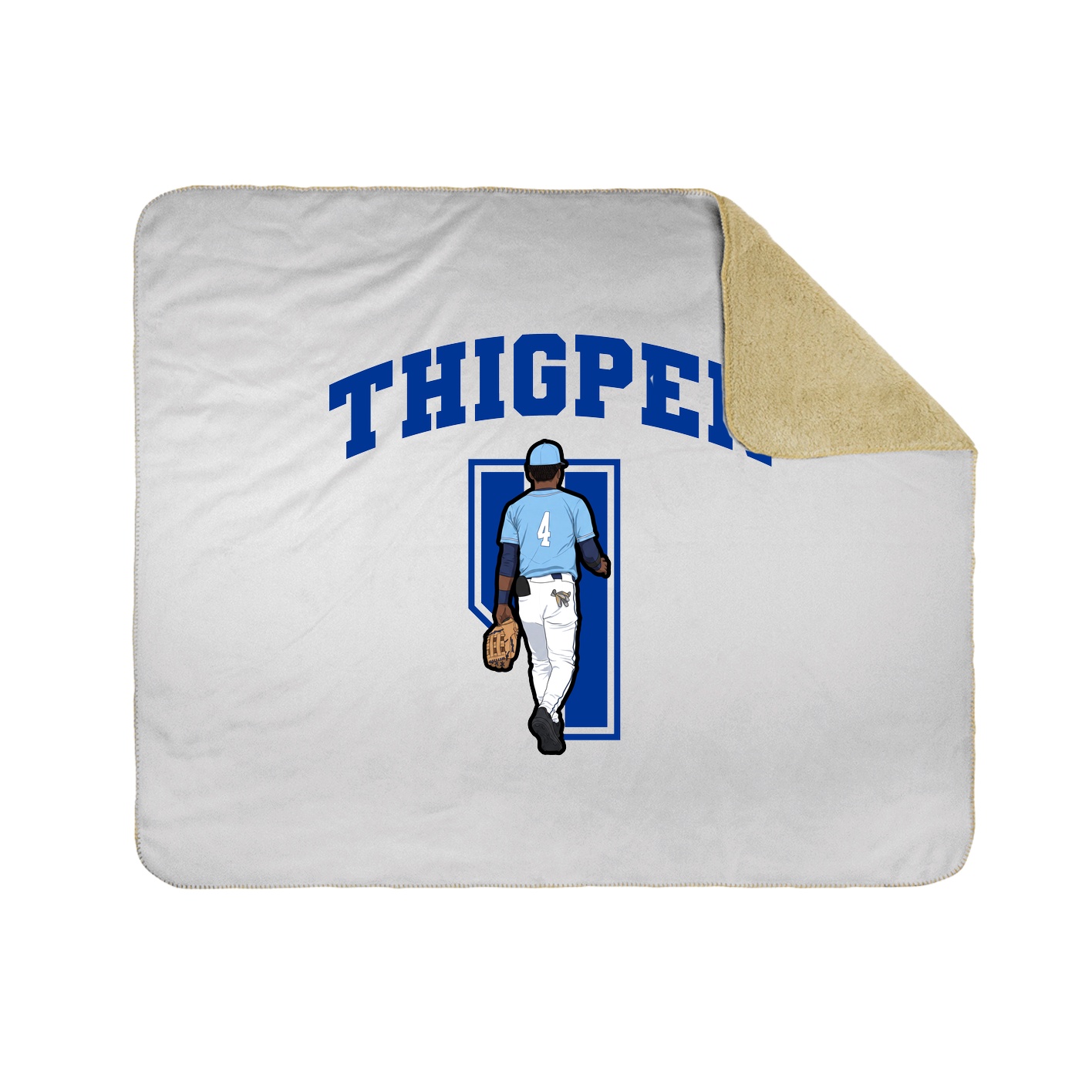 Throw Blanket — Number in White