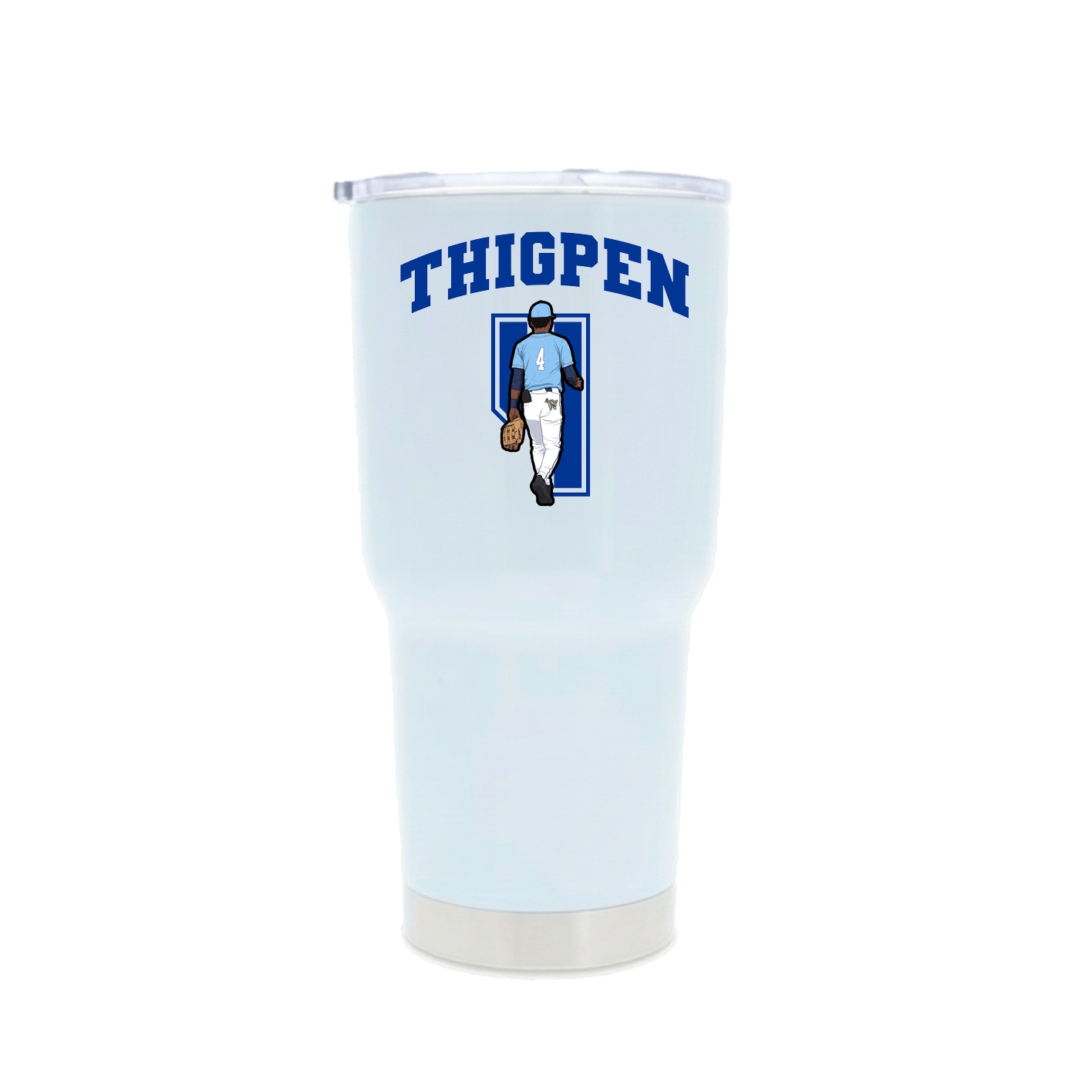 30oz Stainless Steel Tumbler — Number in White