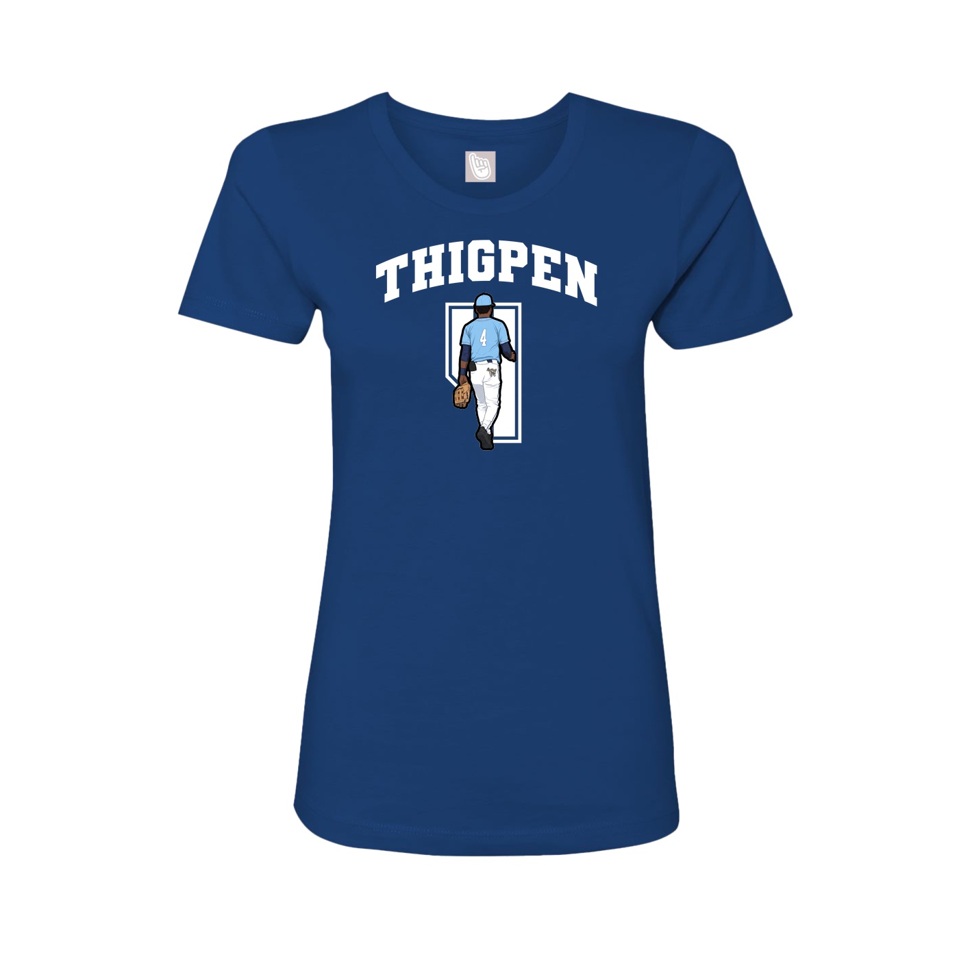 Fitted Women's Tee — Number in Royal