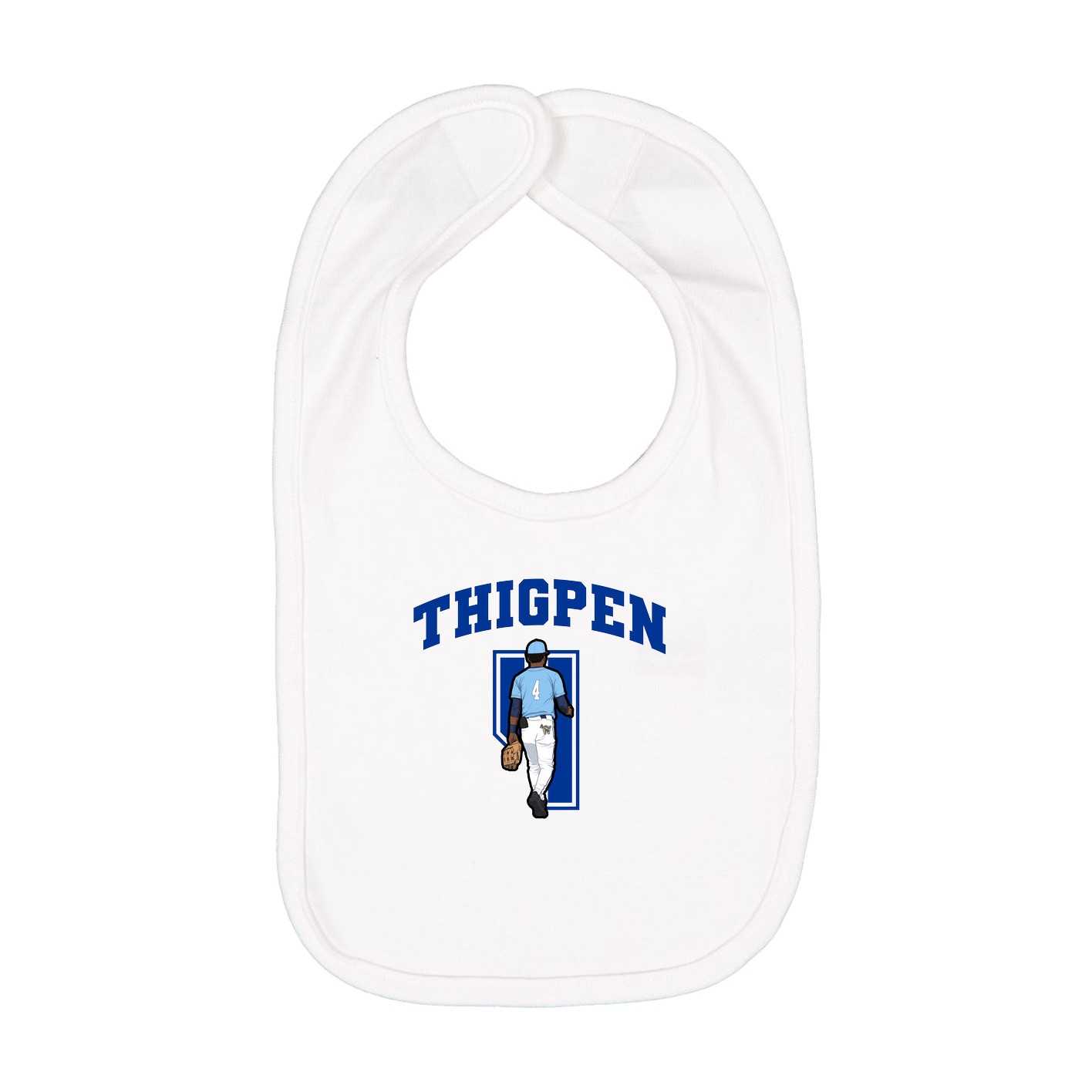 Infant Bib — Number in White