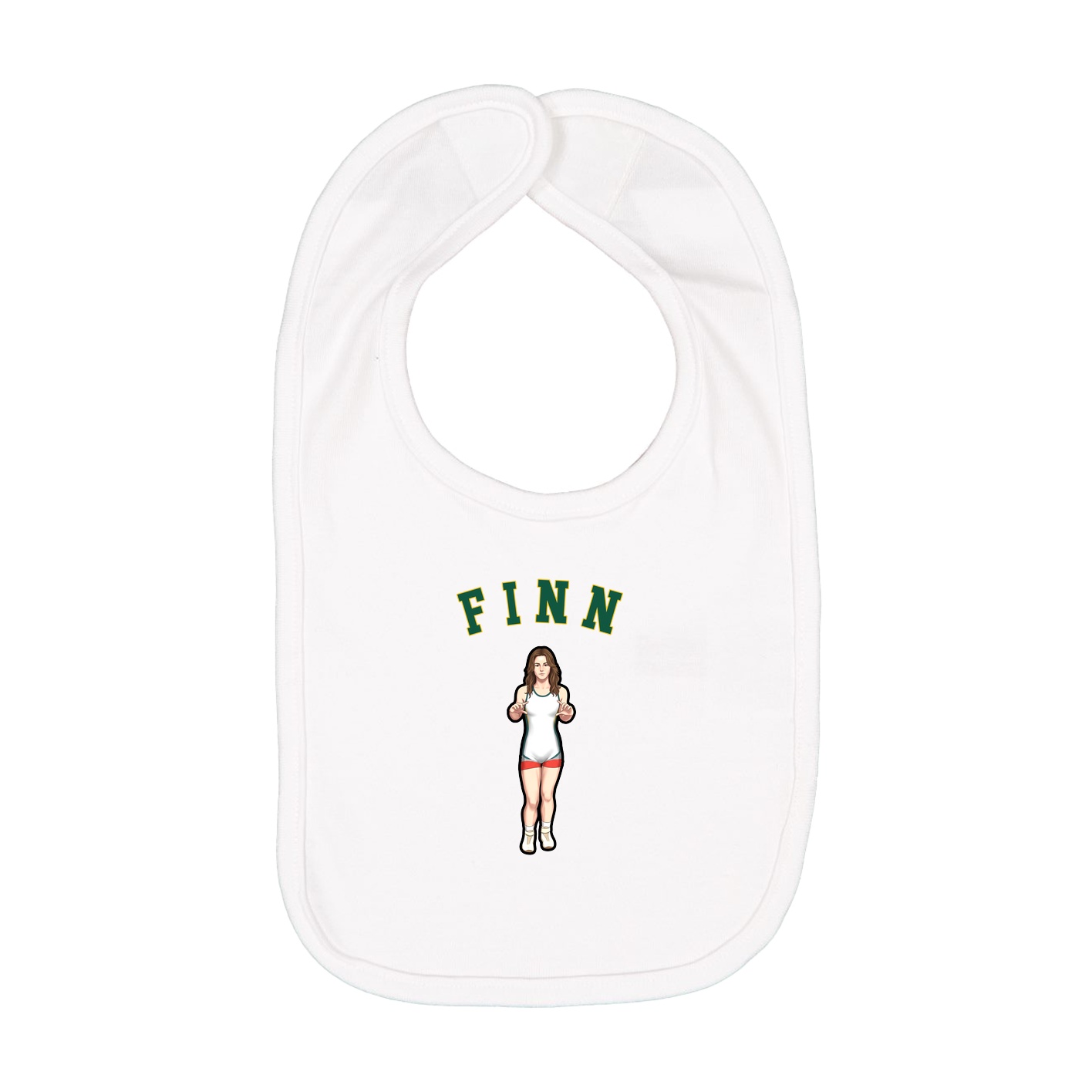Infant Bib — Shirsey Arch in White