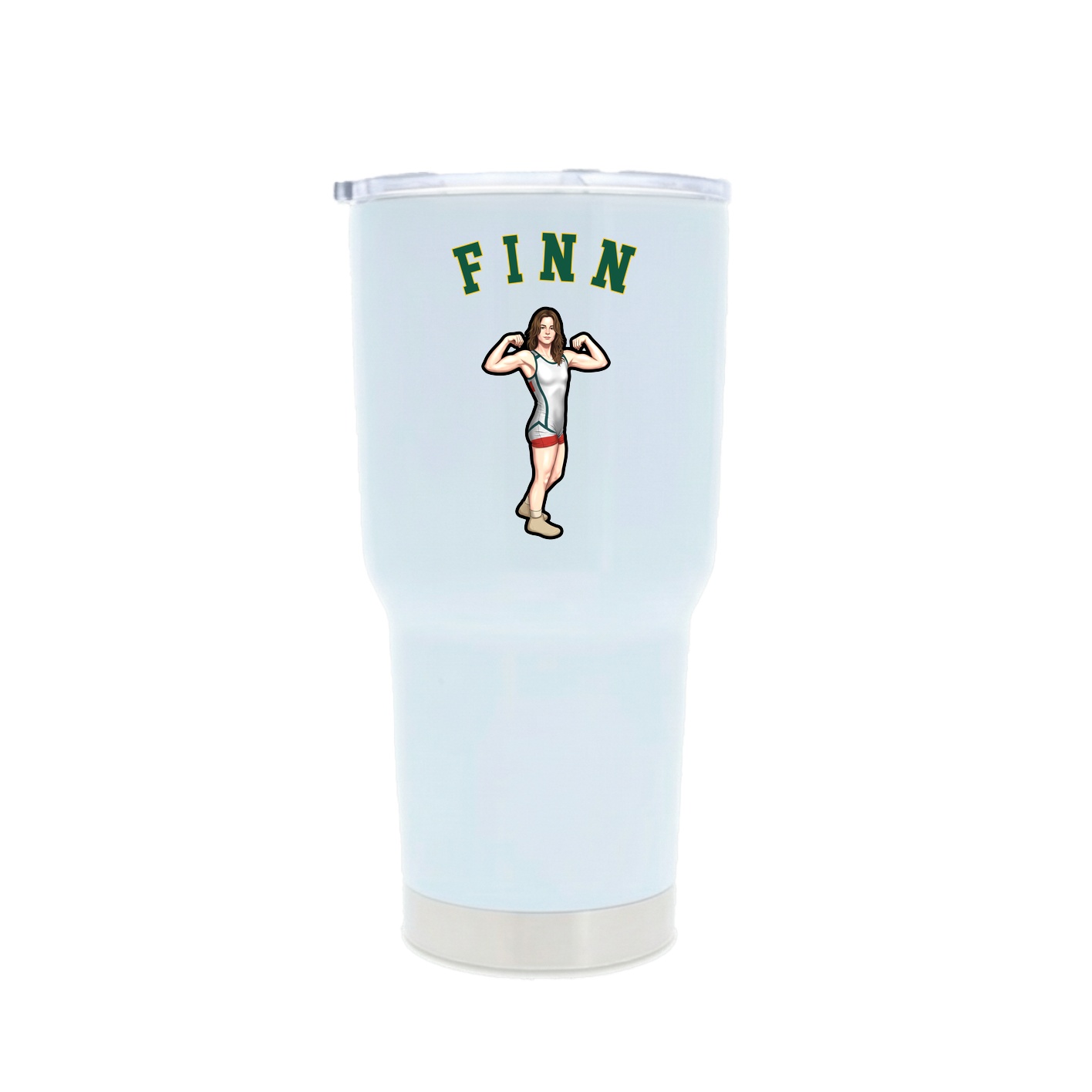30oz Stainless Steel Tumbler — Shirsey Arch in White