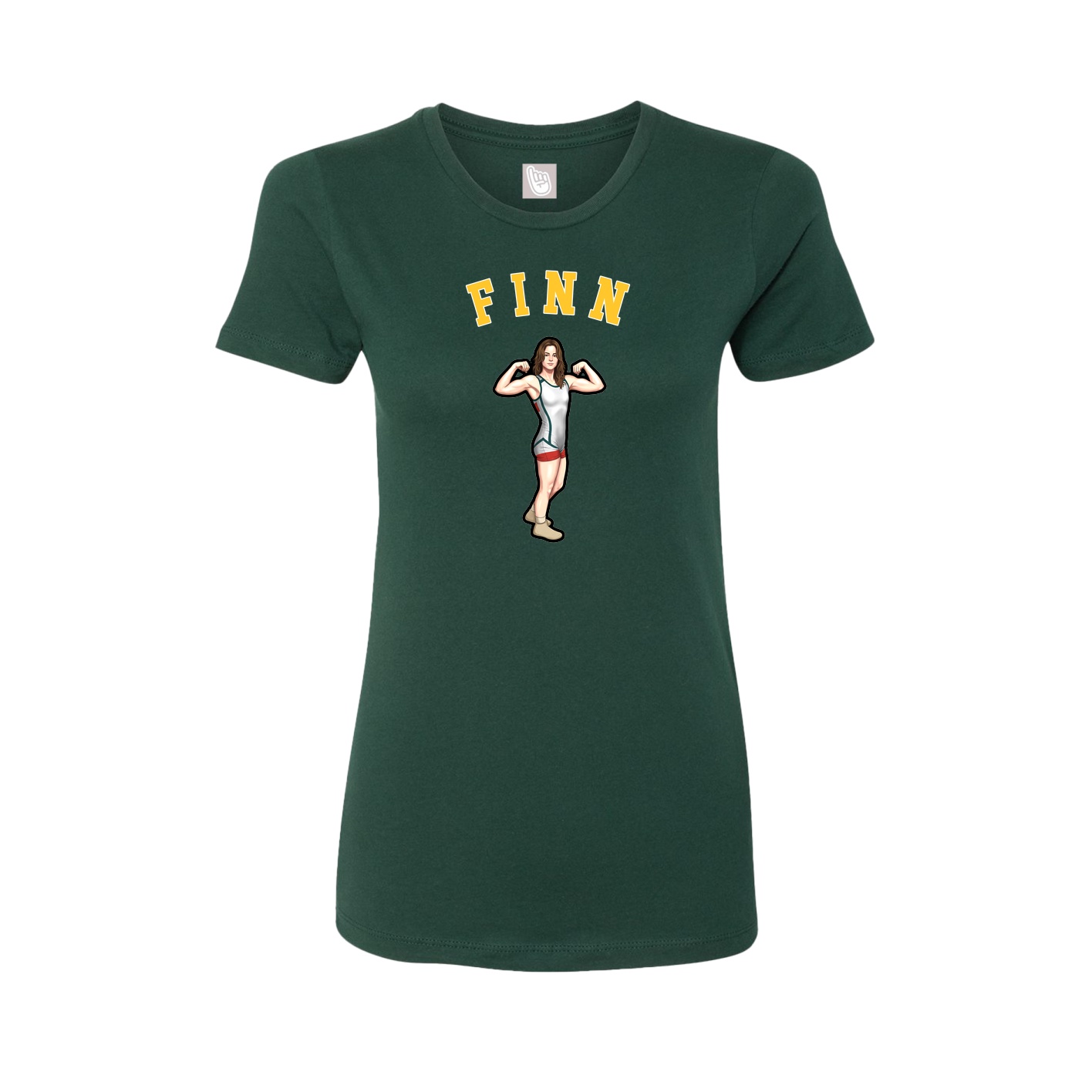 Fitted Women's Tee — Shirsey Arch in Green