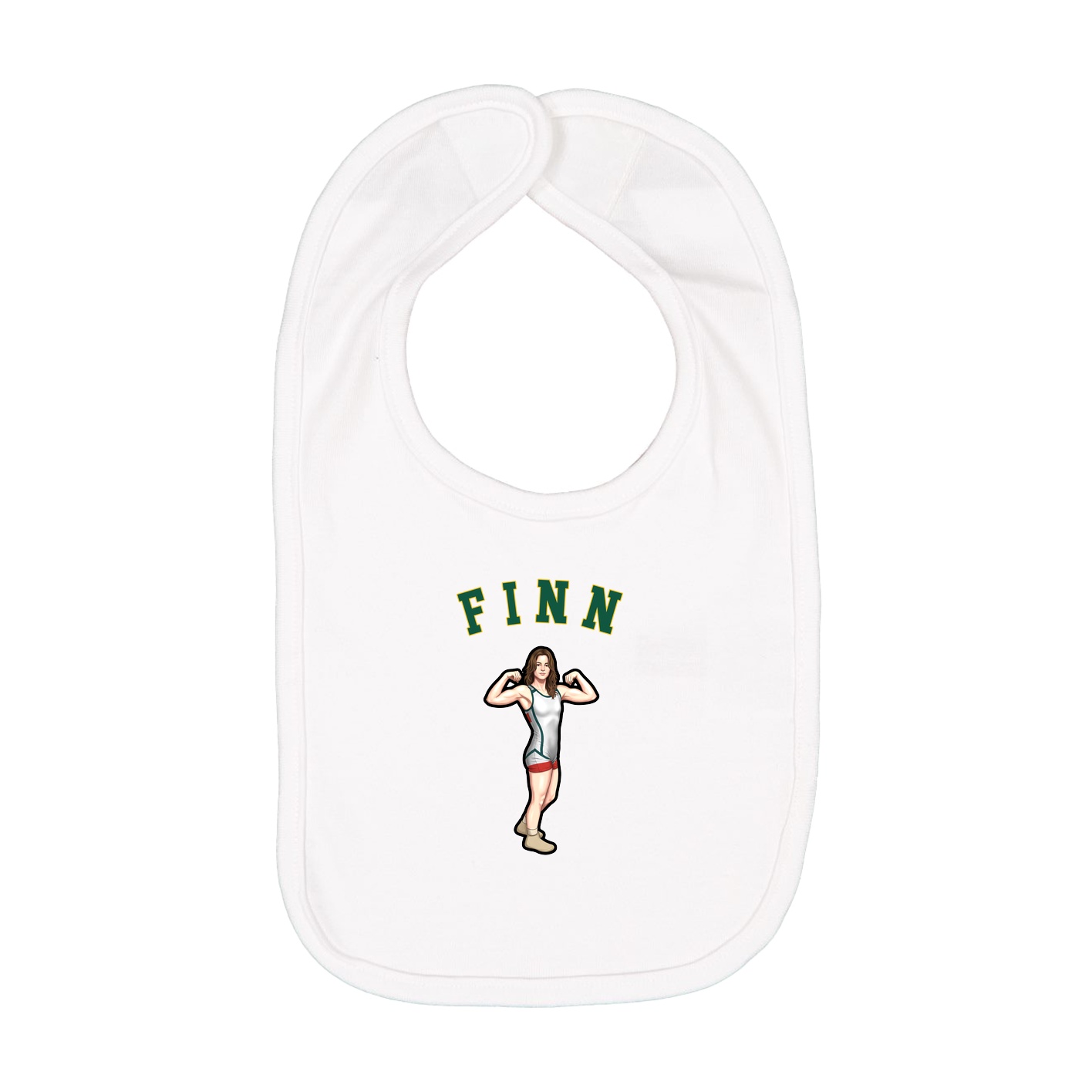 Infant Bib — Shirsey Arch in White