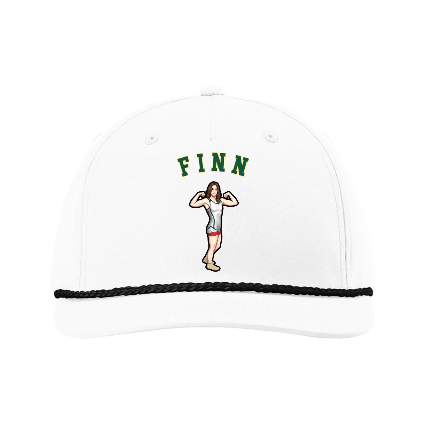 Five-Panel Classic Rope Cap — Shirsey Arch in White