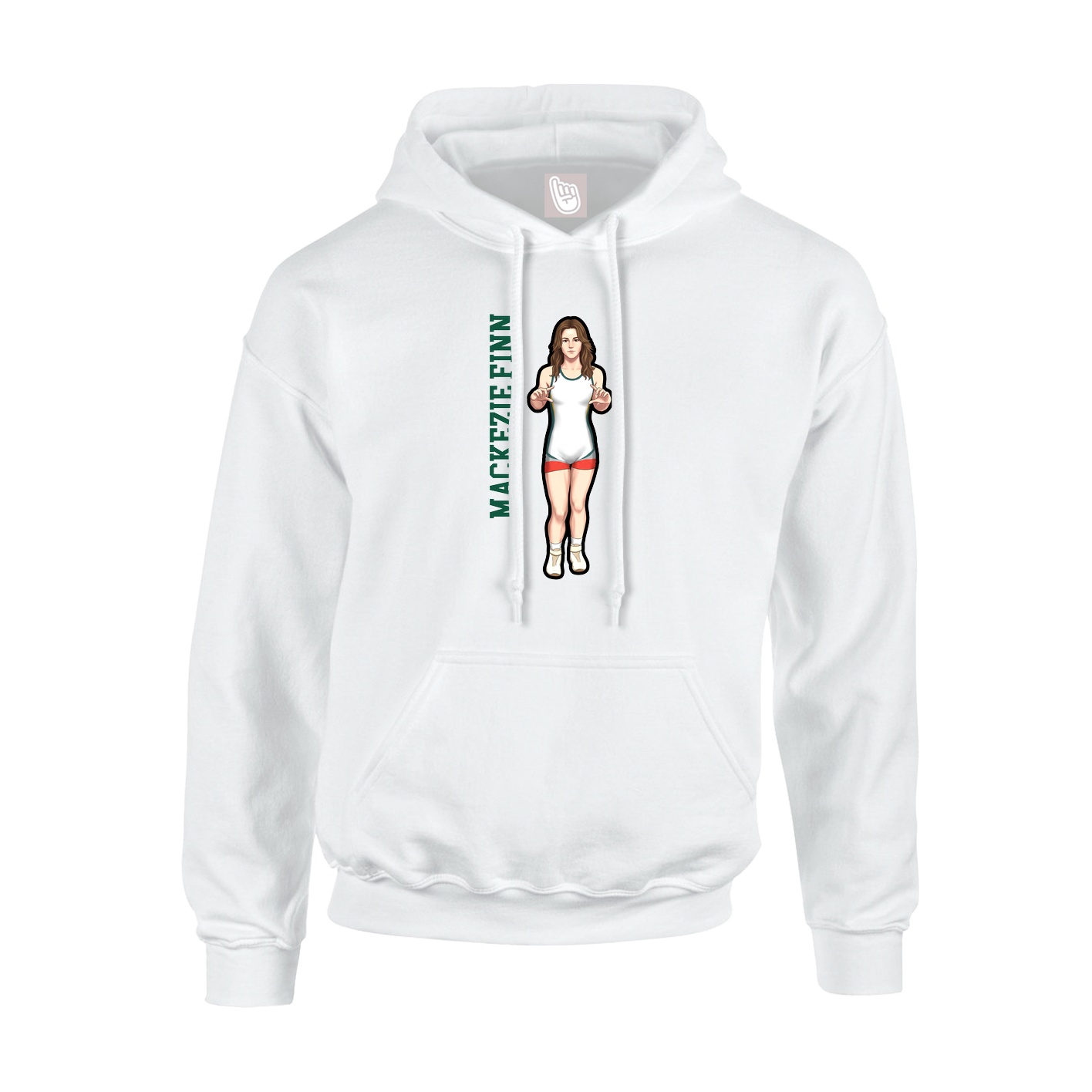 Hoodie — Name Vertical in White