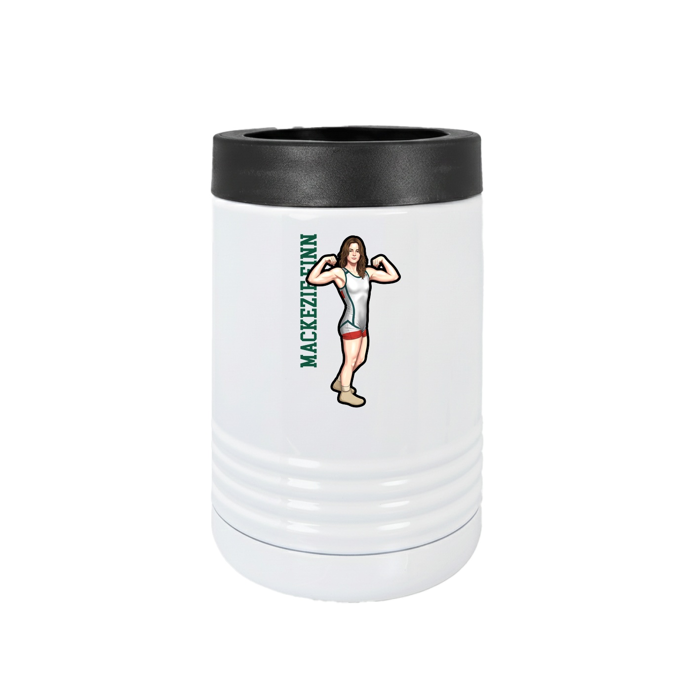 Beverage Holder — Name Vertical in White
