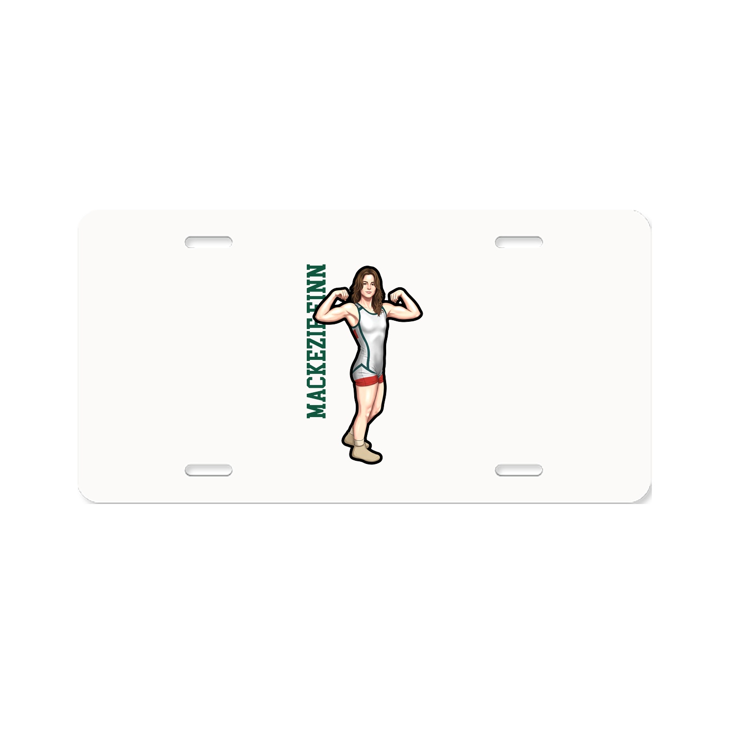 License Plate — Name Vertical in Classic