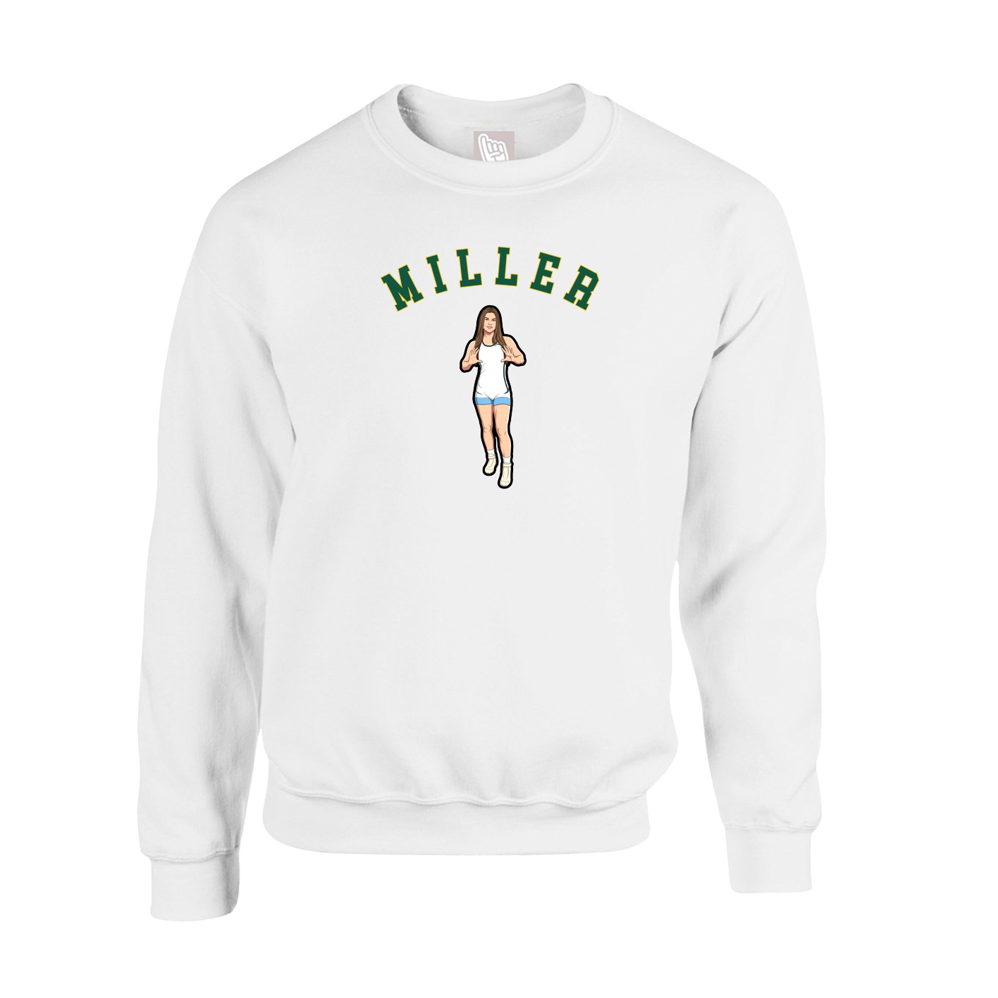 Fleece Crew — Shirsey Arch in White